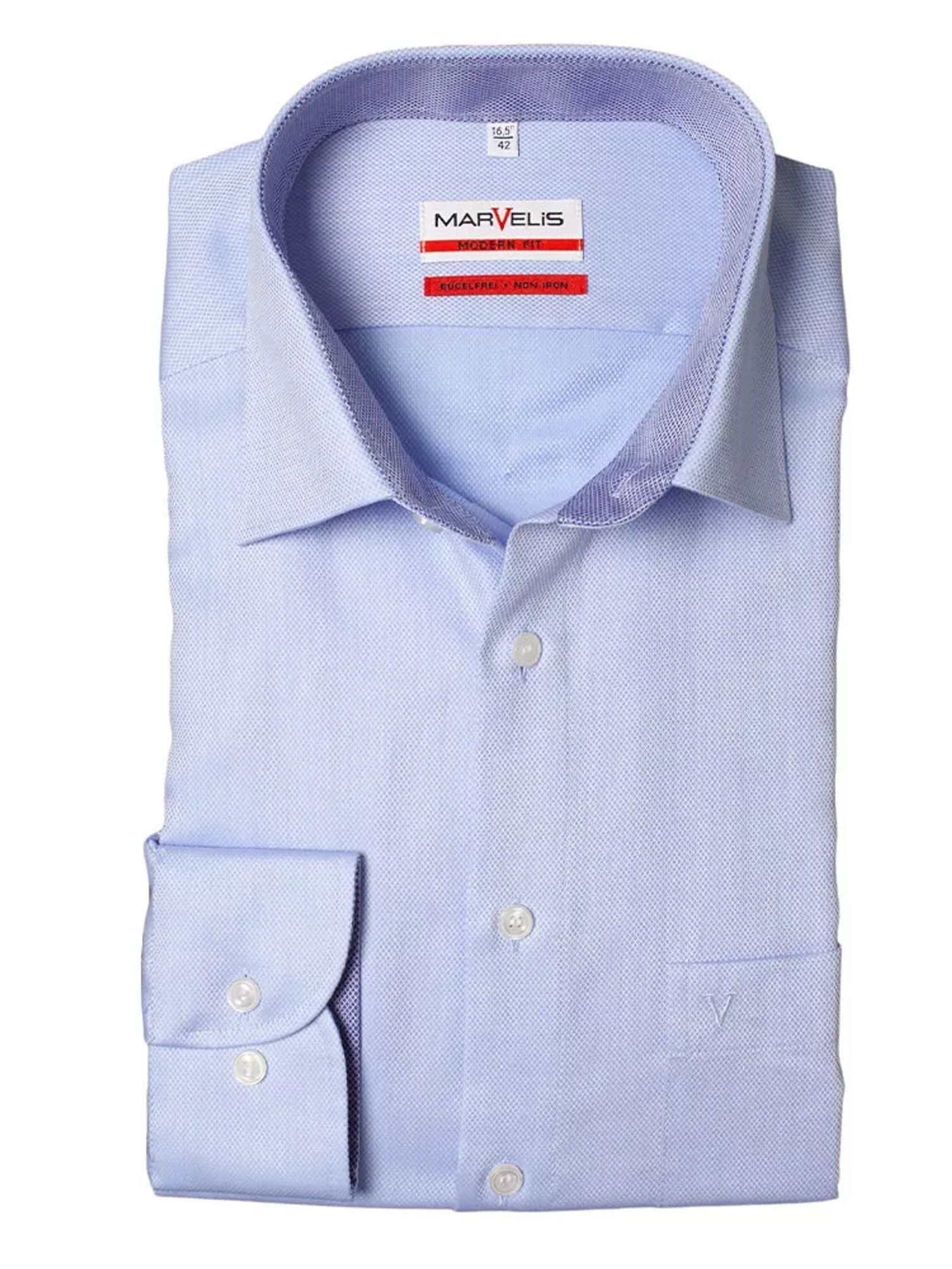 MARVELIS Langarmhemd Modern Fit modern FitHaifisch