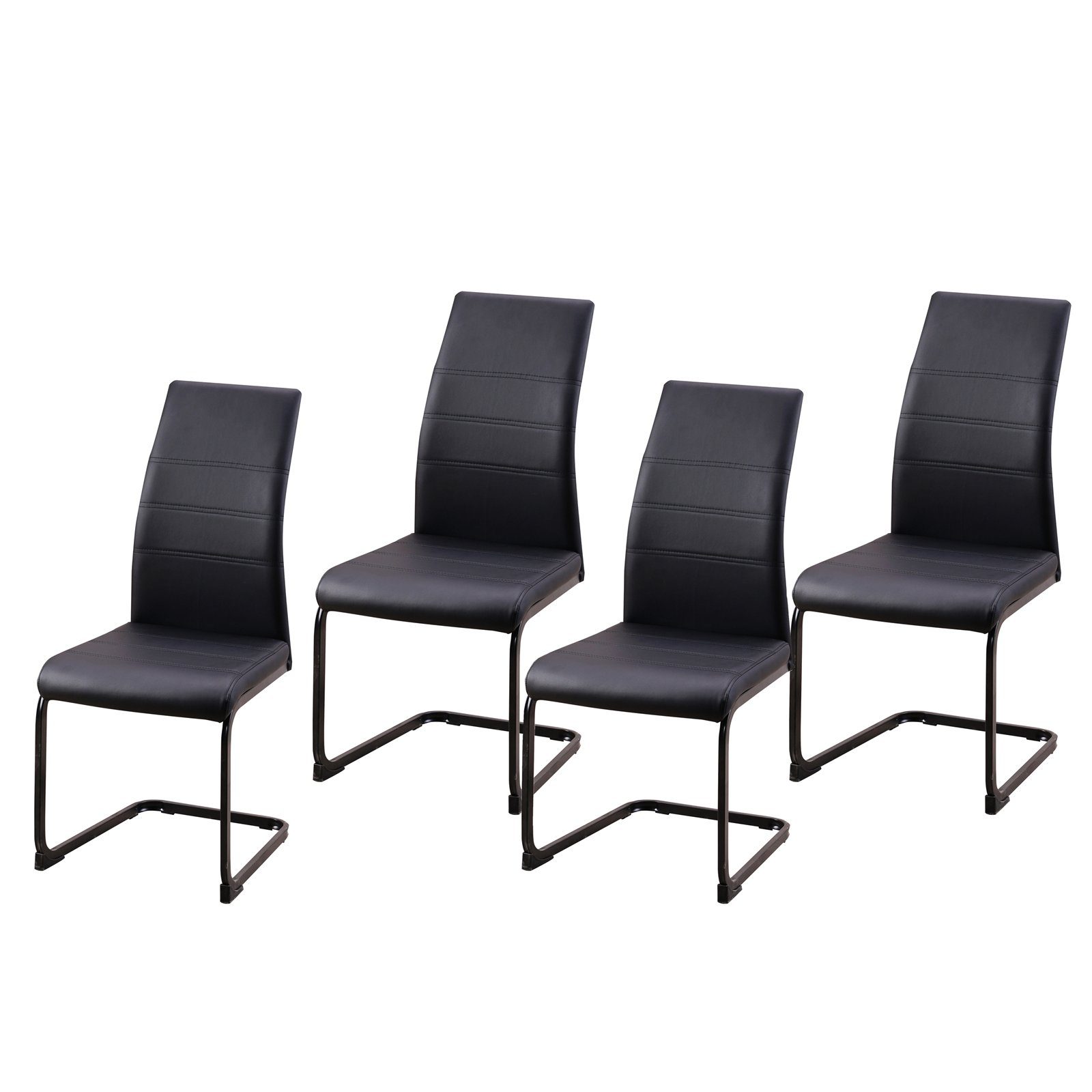 HTI-Living Freischwinger Schwingstuhl SallyP PU Schwarz günstig online kaufen