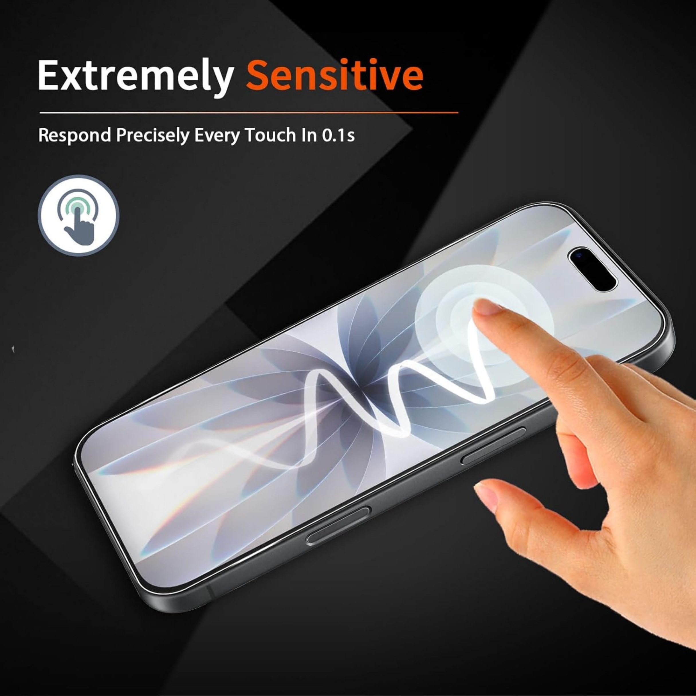 SmartUP Displayschutzglas für iPhone 15 Display Schutz Panzerfolie Hartglas Screen Full 9H für iPhone 15, kompletter Rundumschutz – Bild 4 von 5