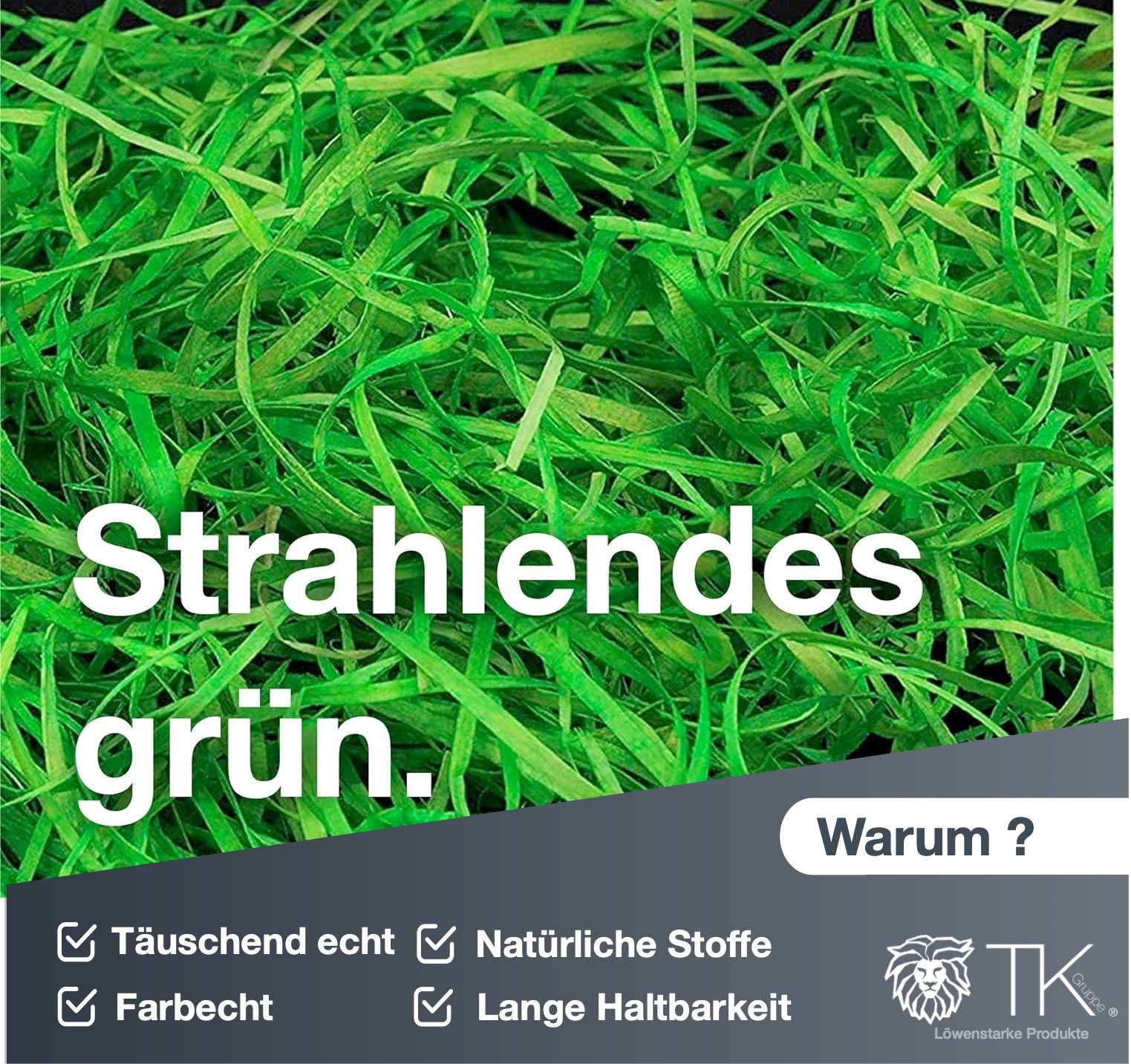 TK Gruppe Osternest 10x Gras für grün Ostern Deko Ostergras Dekoration 50gr