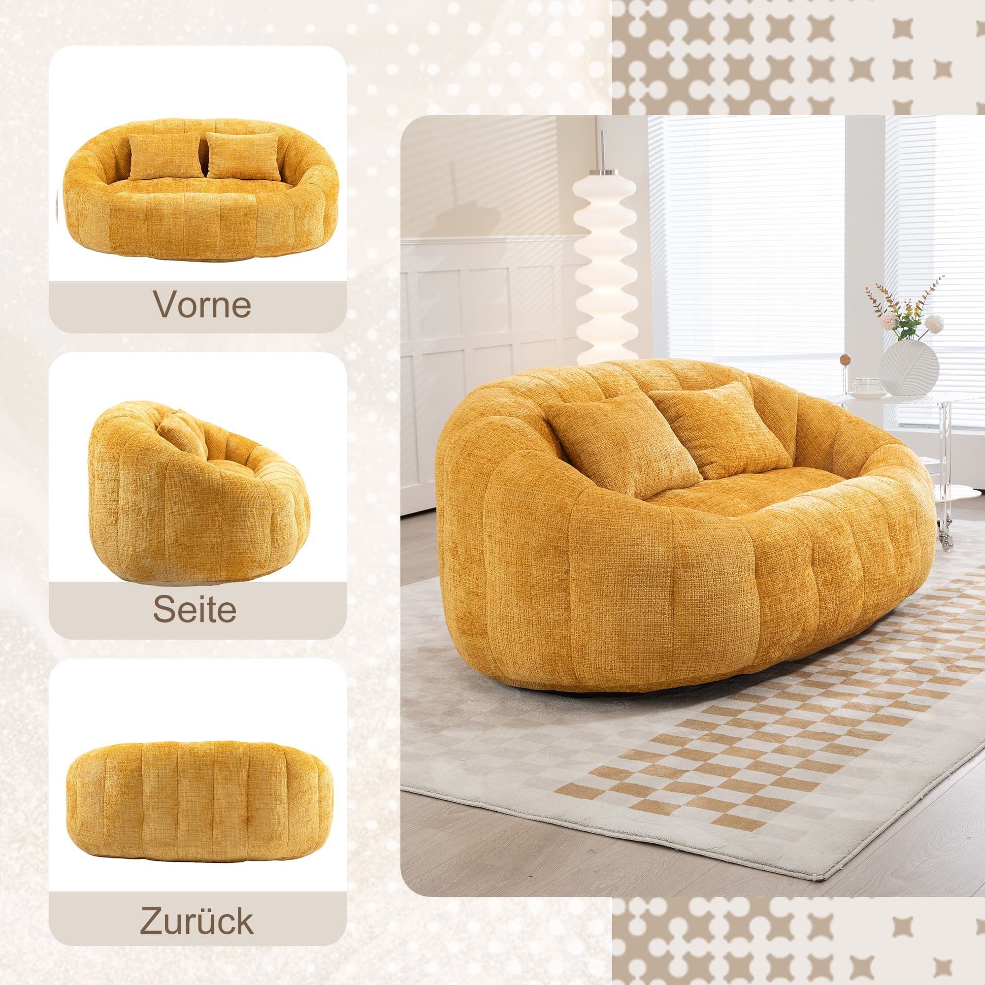 Fanttik Sofa Accent Floor Soft Lounge Chair, Set, fur Kinder