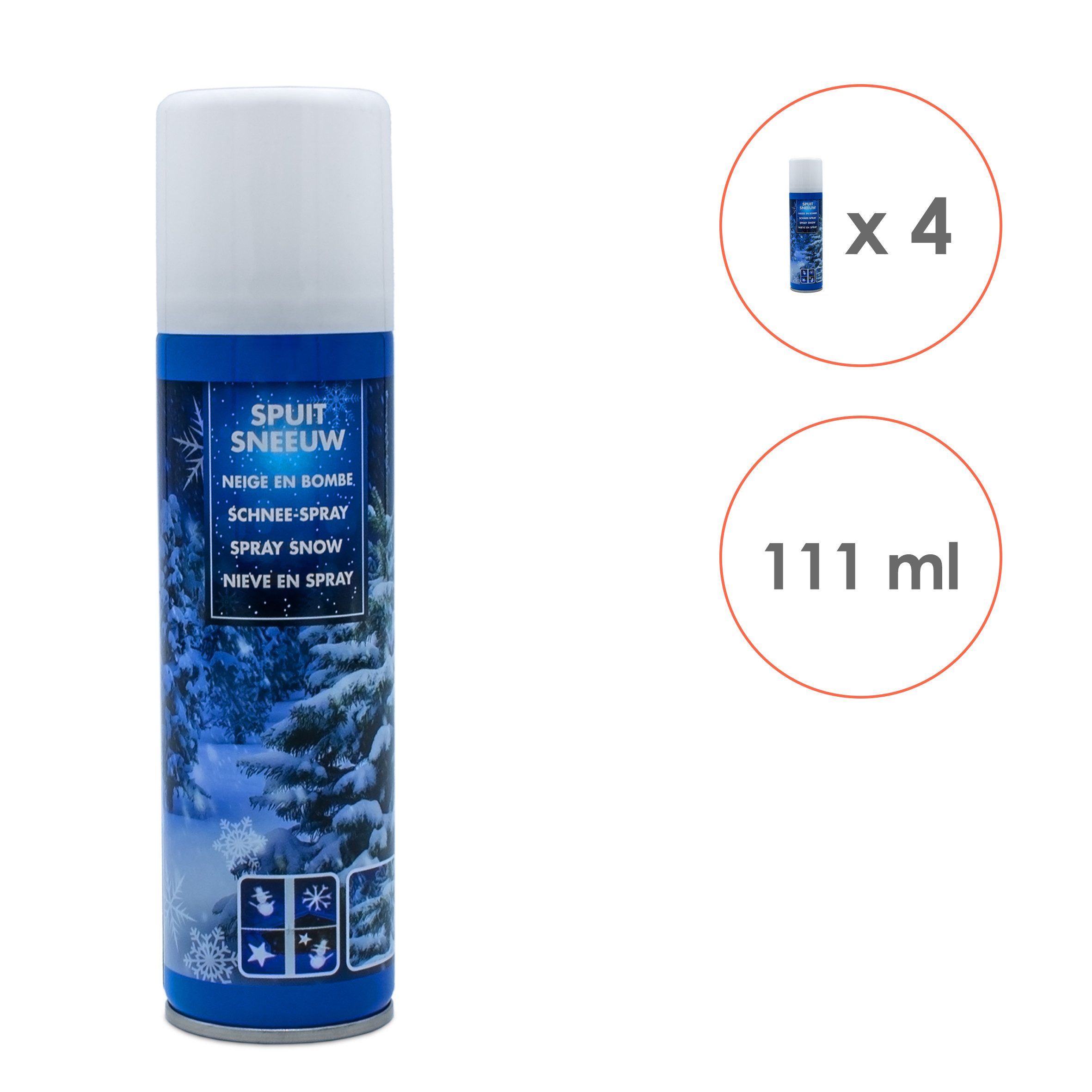 Spetebo Fensterdekoration Weihnachts Schnee Spray 111 ml - 4er Set, Deko Ku günstig online kaufen