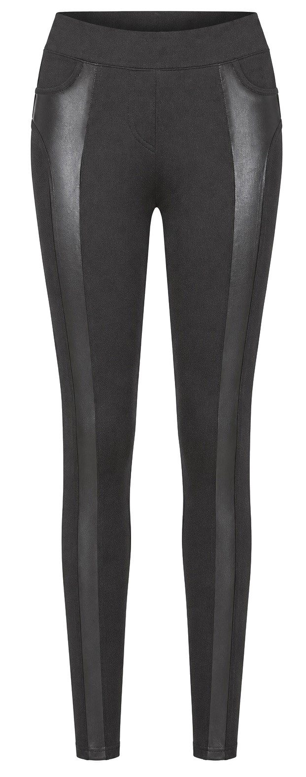 Bas Bleu Leggings mit dezentem Lederoptik-Look
