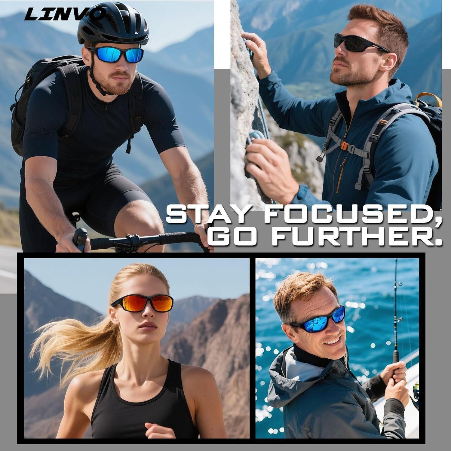 LuxusKollektion Sonnenbrille Sonnenbrille Herren polarisiert verspiegelt TR90 UV400 CE Weiß Blau