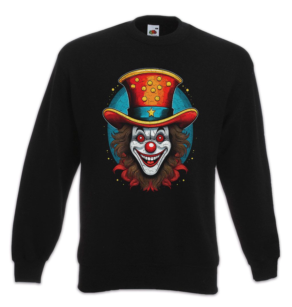 Sweatshirt Clown Face Hat Sweatshirt American USA Clownerie Clownschule Circus
