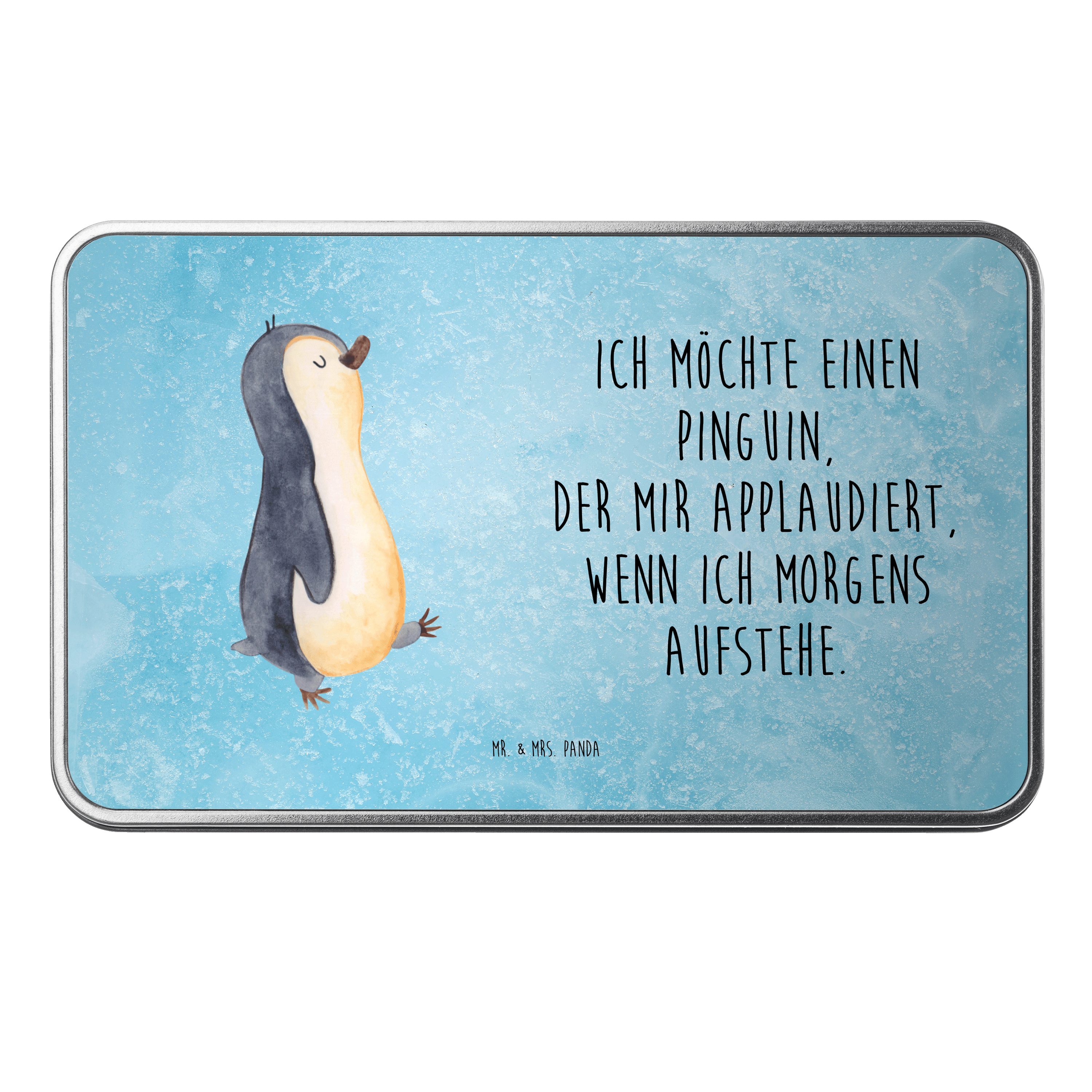 Mr. & Mrs. Panda Dose Pinguin marschieren, Geschenkbox, Eisblau, Keksdose, Bruder, Applaus, (Packung), Kaffeedose gewürzdose Frühaufsteher