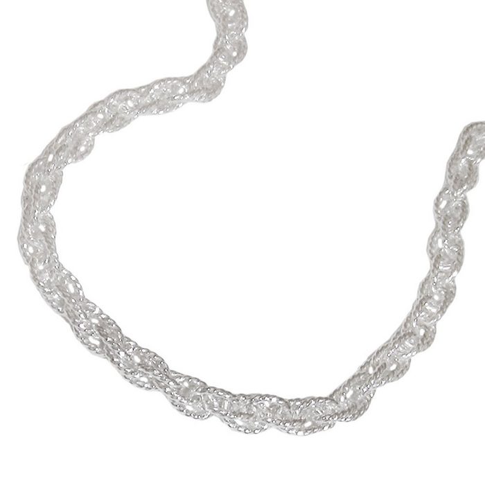 Erario D'Or Silberkette Anhängerkette diamantiert Doppelankerkette Silber 925 50 cm