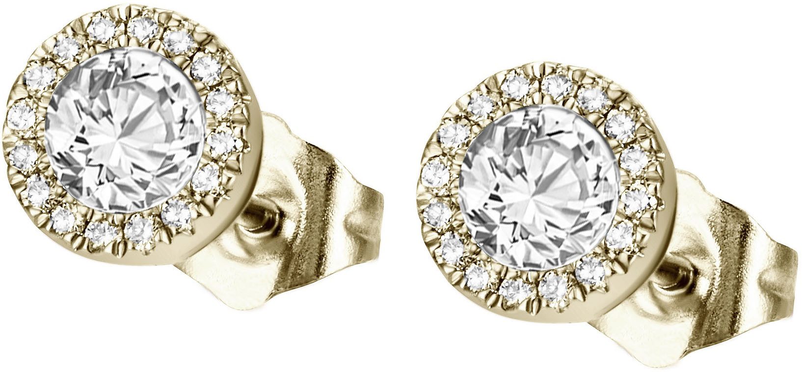 Paar Ohrstecker Schmuck Geschenk Gold 585 Ohrschmuck Ohrringe Solitär