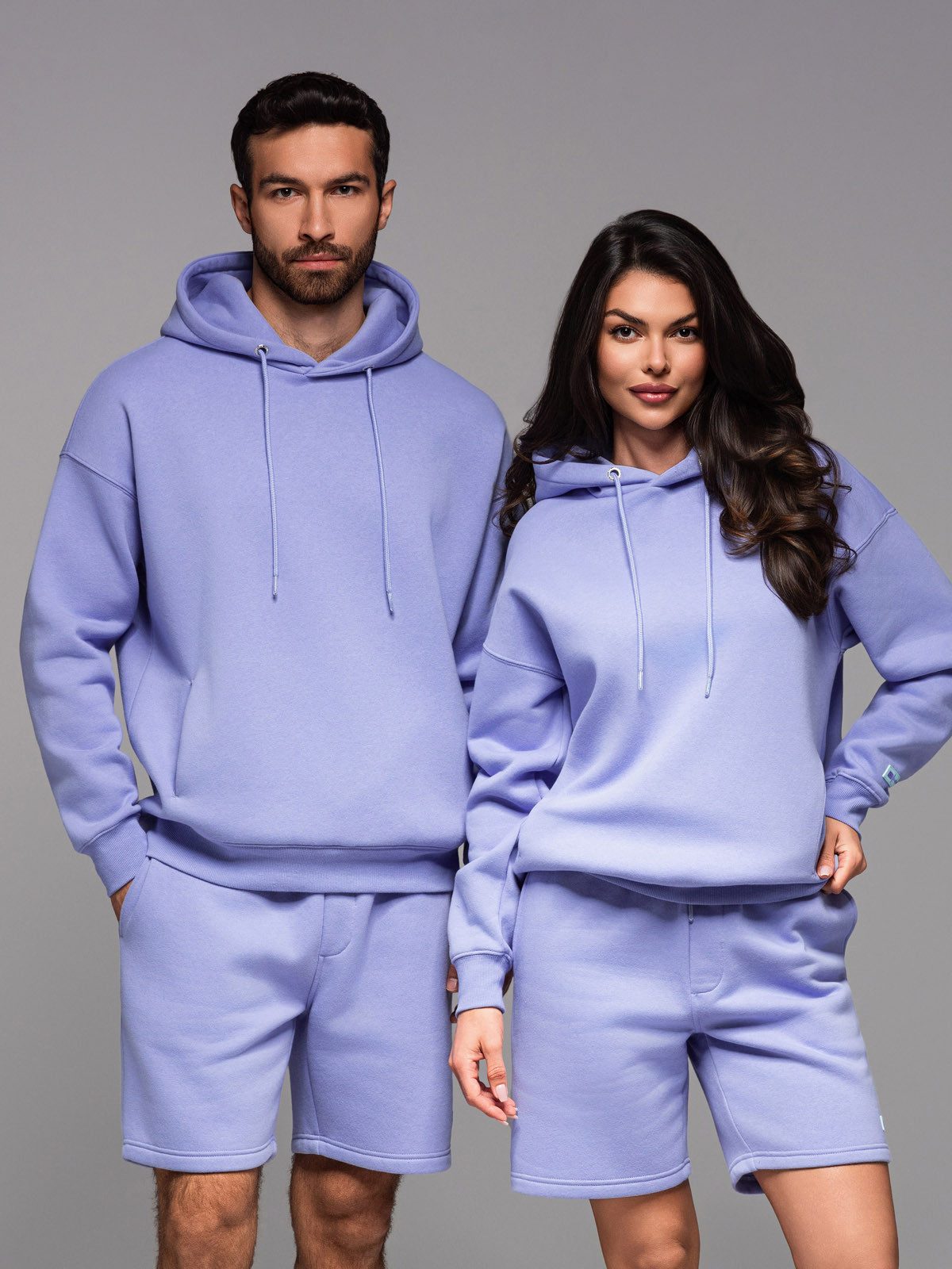 OMBRE Kapuzensweatjacke Unisex-Sweatshirt mit Kapuze und Taschen