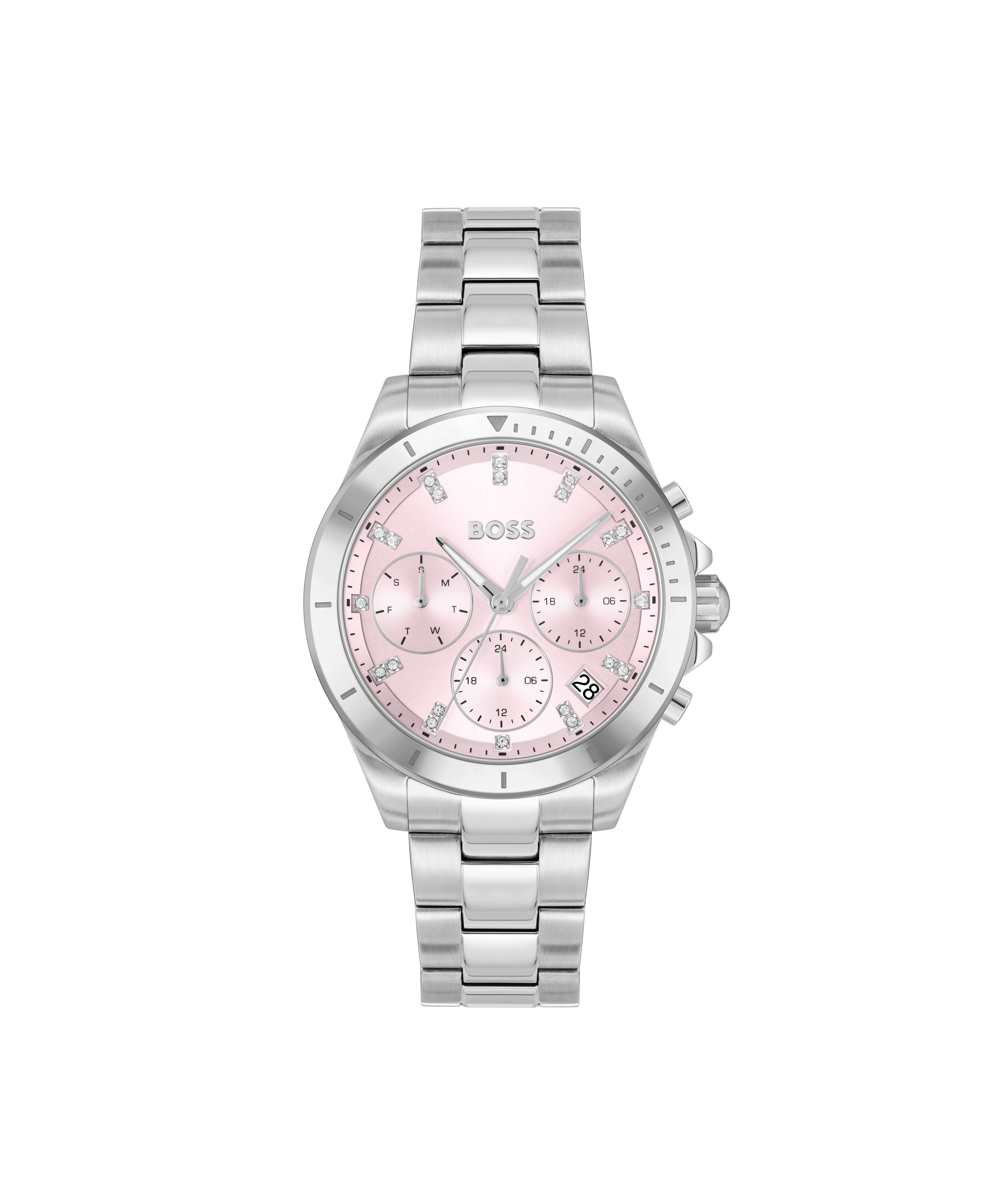 BOSS Multifunktionsuhr ALLEY 1502825, Quarzuhr, Armbanduhr, Damenuhr, Edels günstig online kaufen