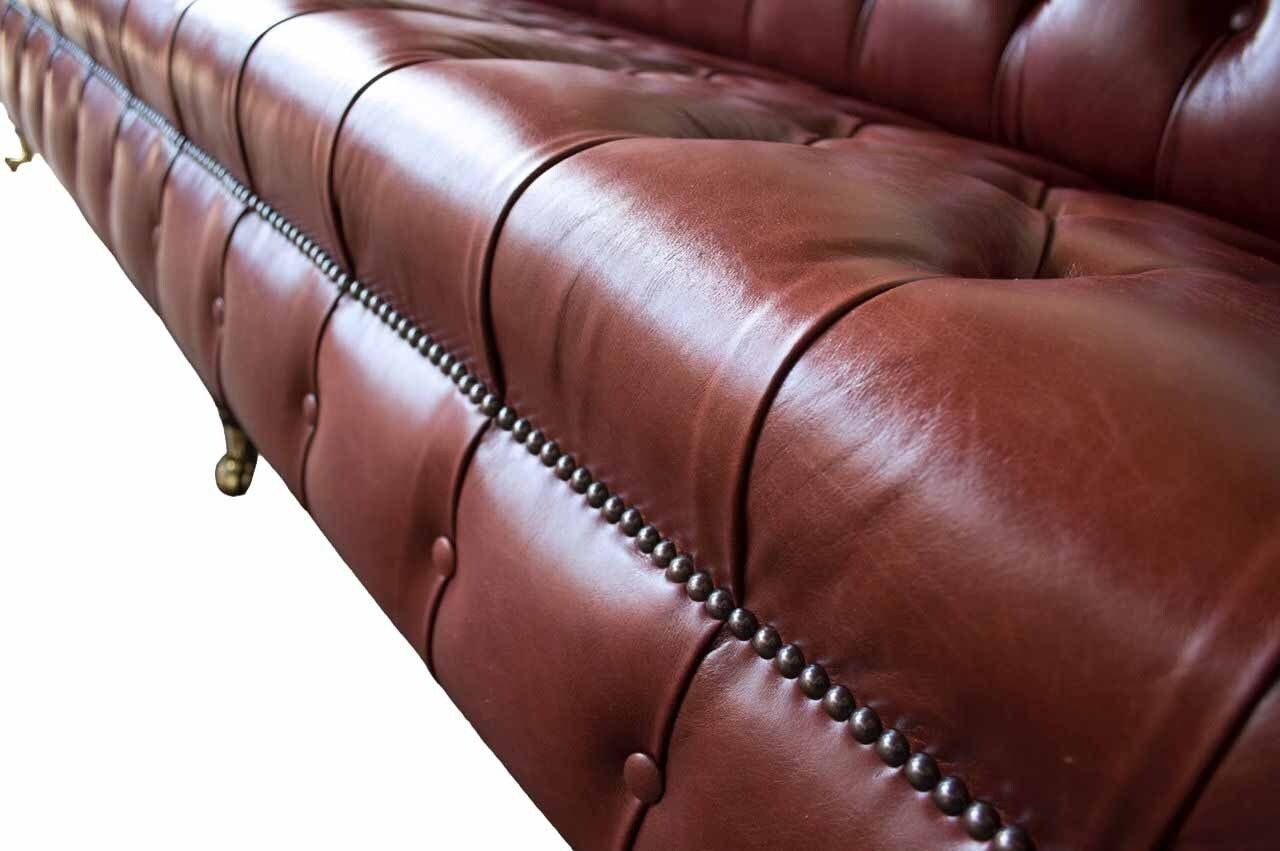 JVmoebel Sofas Chesterfield Ledersofa Sofa Design Made In Sitzer Sofa Leder 4 Möbel, Europe Couch