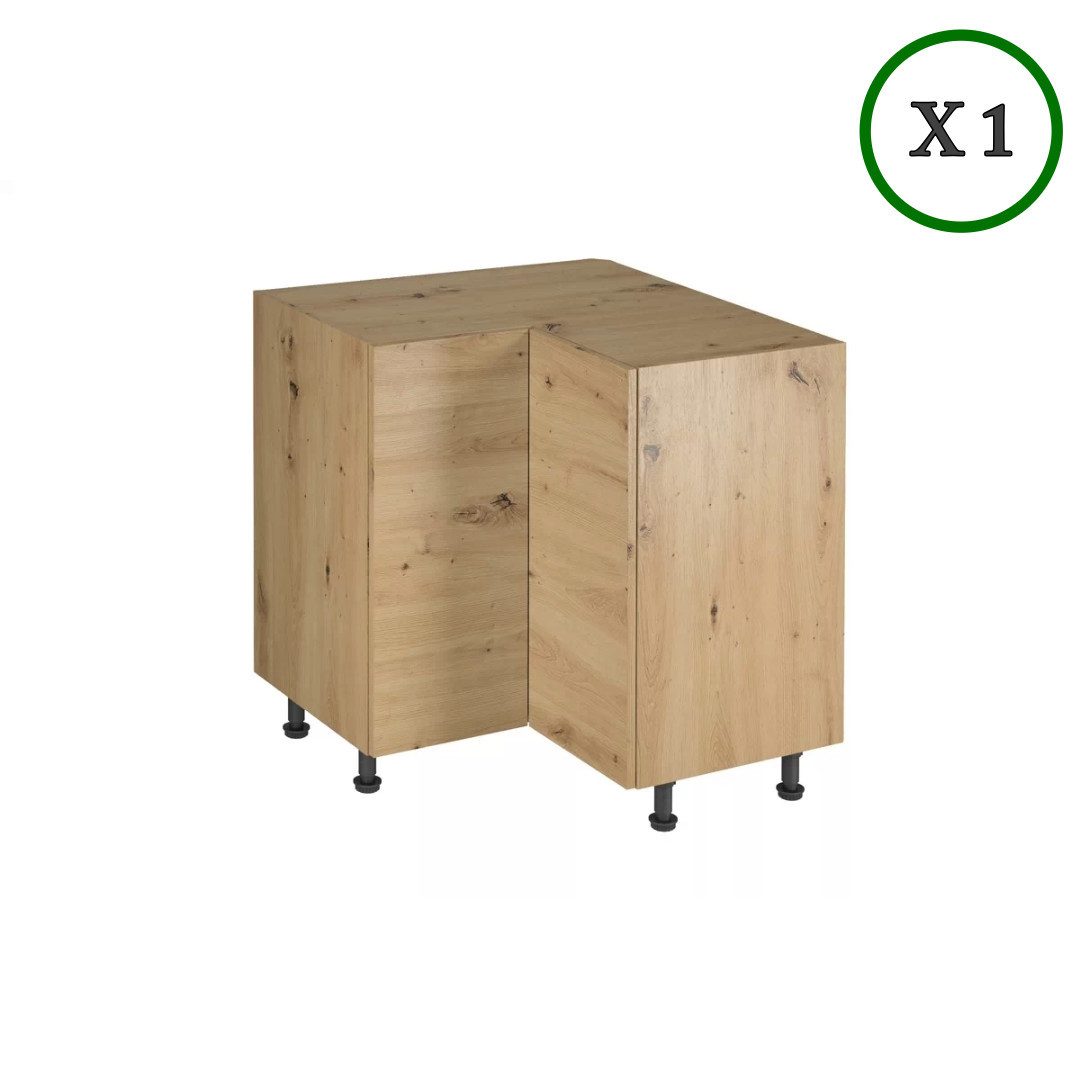 ROYAL24_MARKT Winkelküche K66-G210 - Langen - Hoher Luxus mit smartem Design, (Komplett Set), Premium - Modern - Exzellent - Matt - Holzoptik.