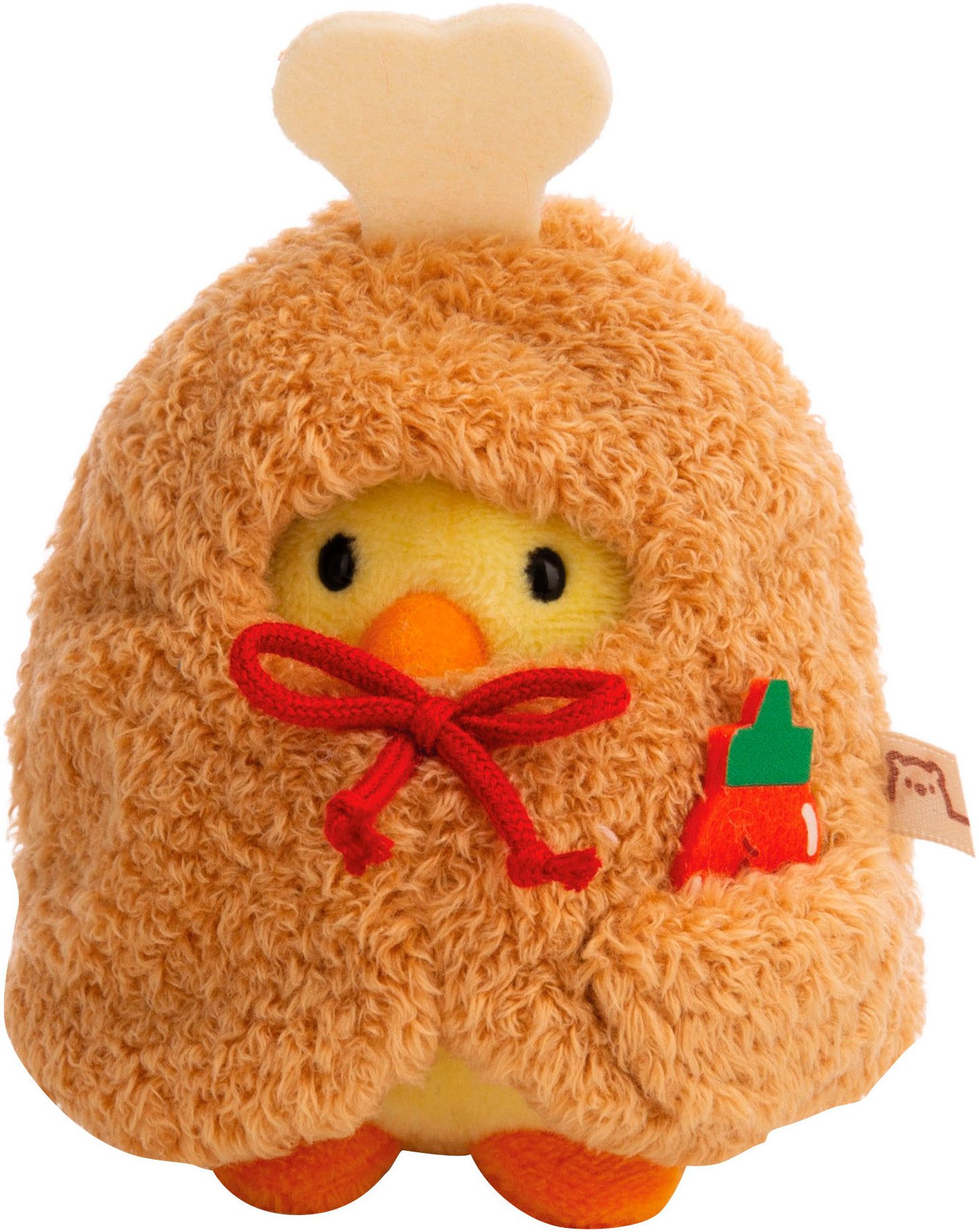 Nici Kuscheltier mymochi, Set Küken Tschieps 8 cm mit Chilisoße und Hähnchenkeulekostüm