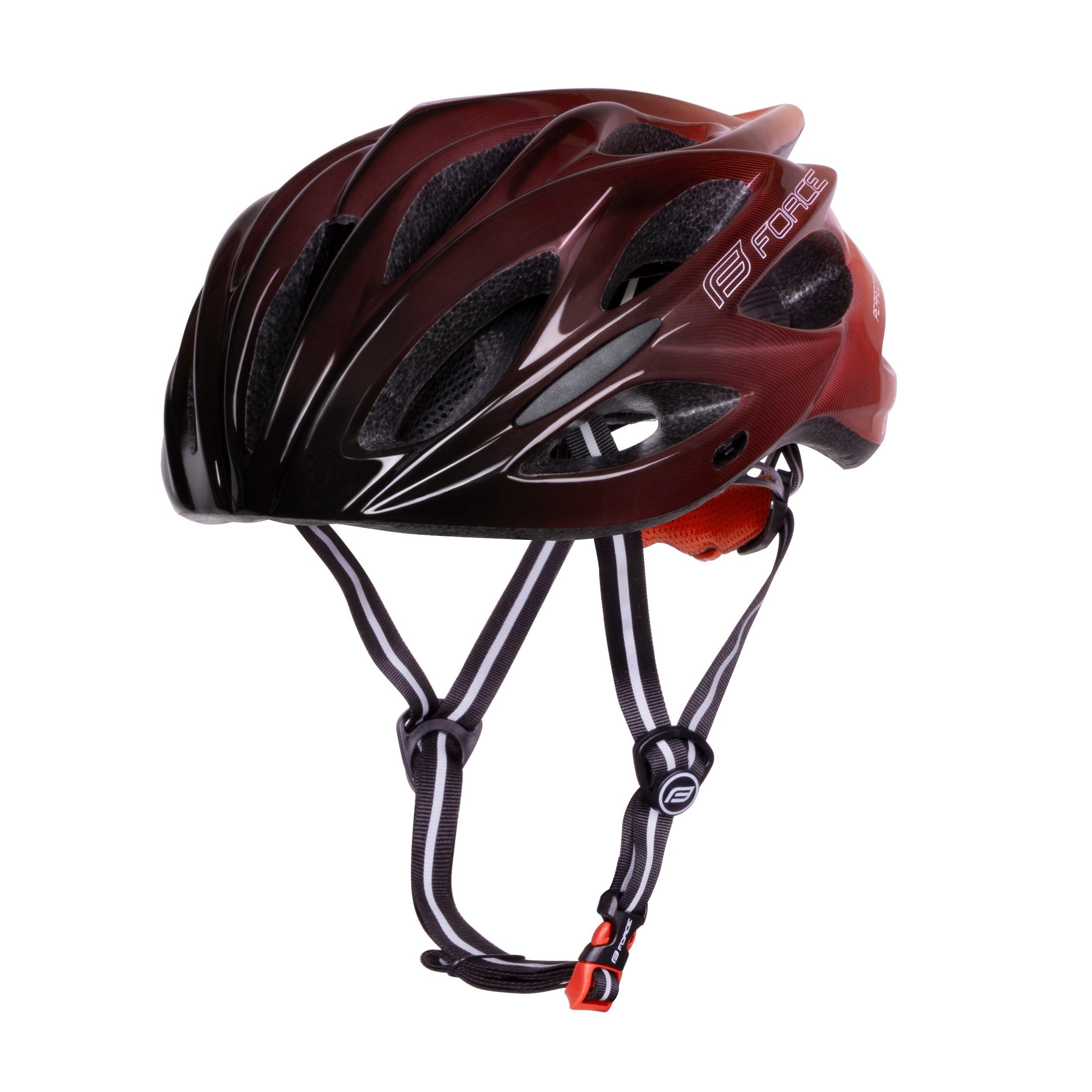 Fahrradhelm Helm FORCE BULL HUE schwarzrot S-M