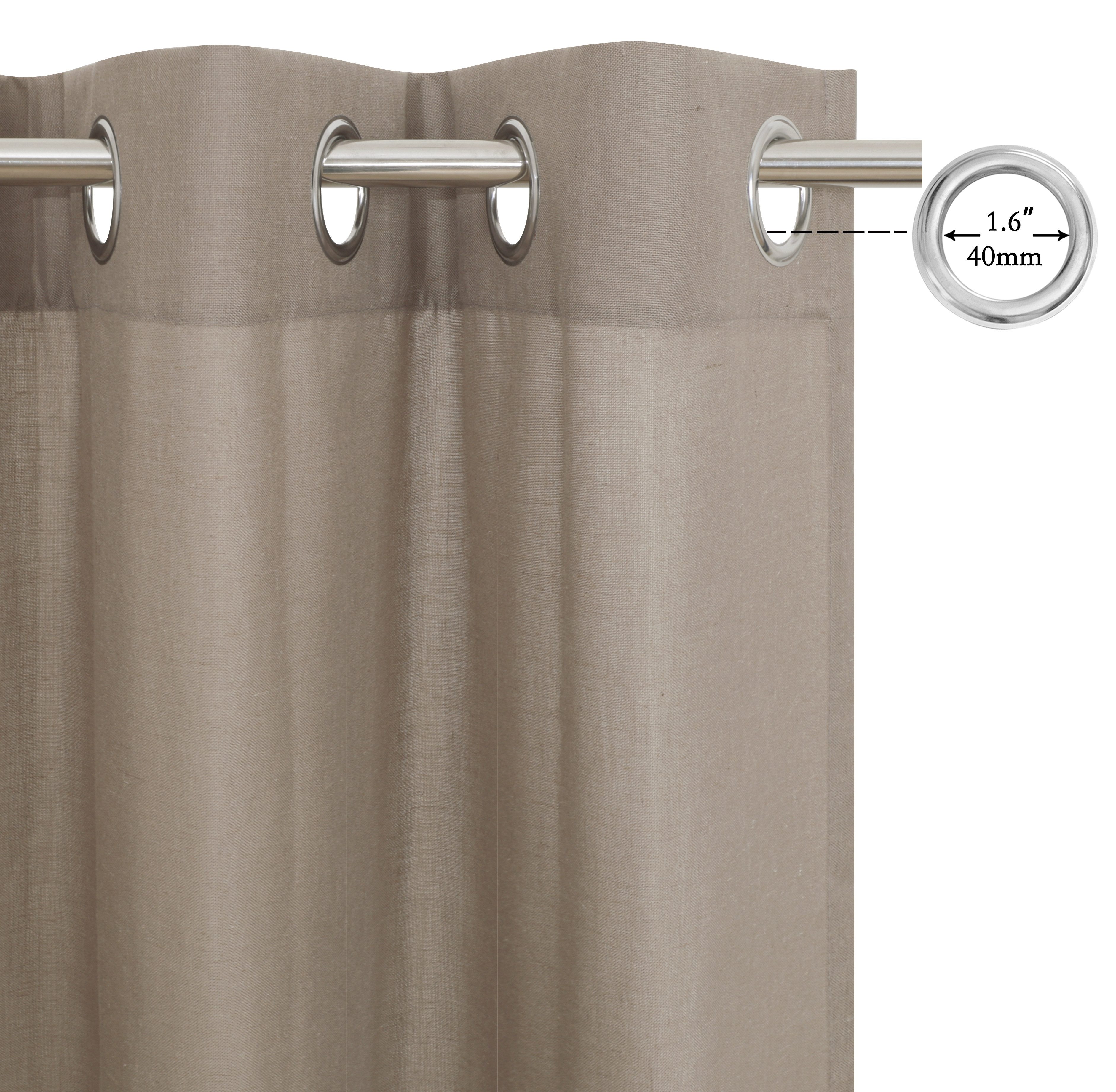 OTTO home Gardine Rudy (1 St), Ösen, transparent, Halbtransparent, Leinenlook, Polyester-Leinen-Mischung