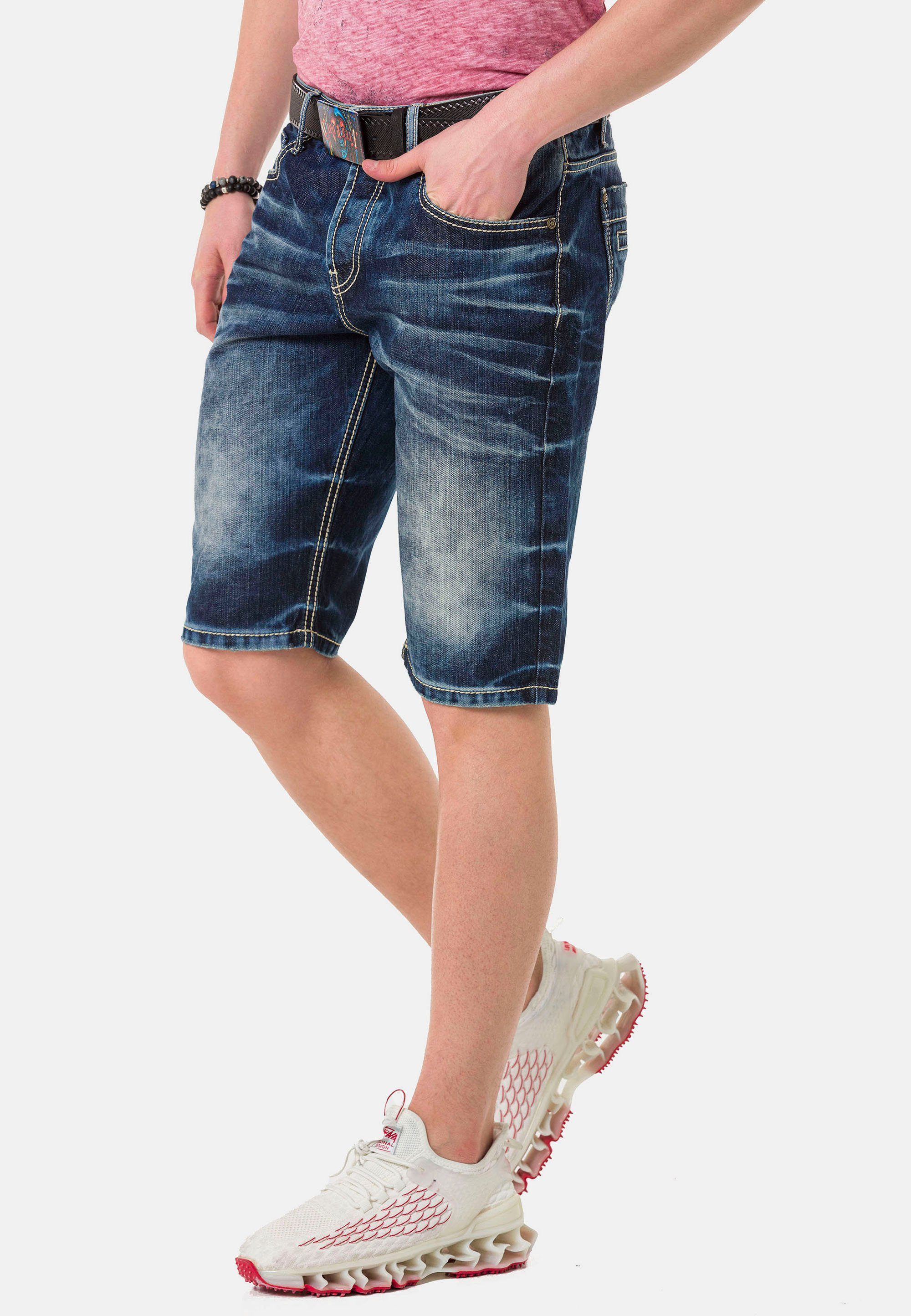 trendiger & Used-Waschung Shorts Baxx Cipo mit