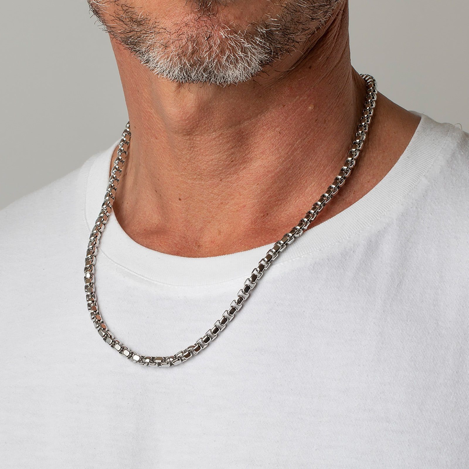 Edelstahl Herren Halsketten silber Style Lotus (Stainless für Style (Halskette), Steel) LOTUS Edelstahlkette Halskette