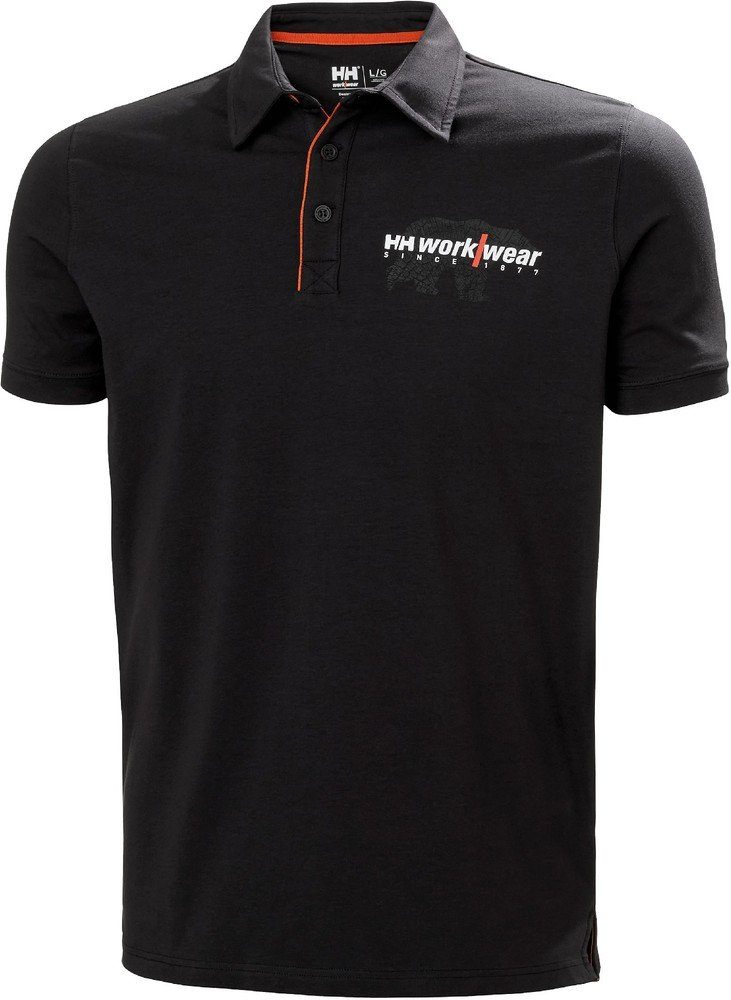 Black Shirt Polo Logo Helly Hansen Poloshirt