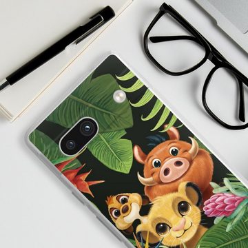DeinDesign Handyhülle Disney Simba Timon und Pumbaa Simbas Friends, Google Pixel 7a Silikon Hülle Bumper Case Handy Schutzhülle
