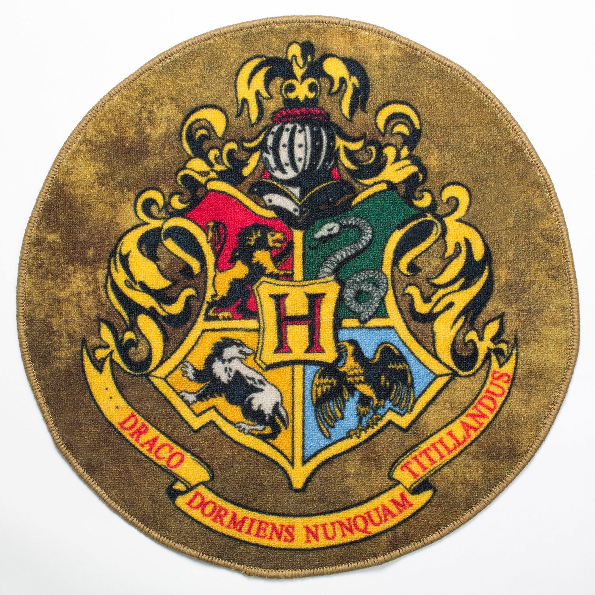 Quantum Mechanix Teppich Harry Potter Fußmatte Hogwarts Crest 61 cm, Offiziell lizenziert