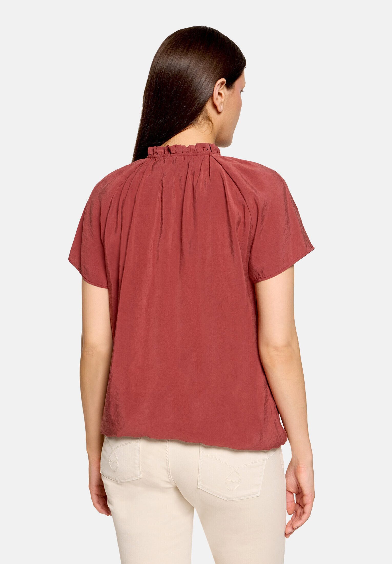 Cartoon Schlupfbluse Damen mit Raffung