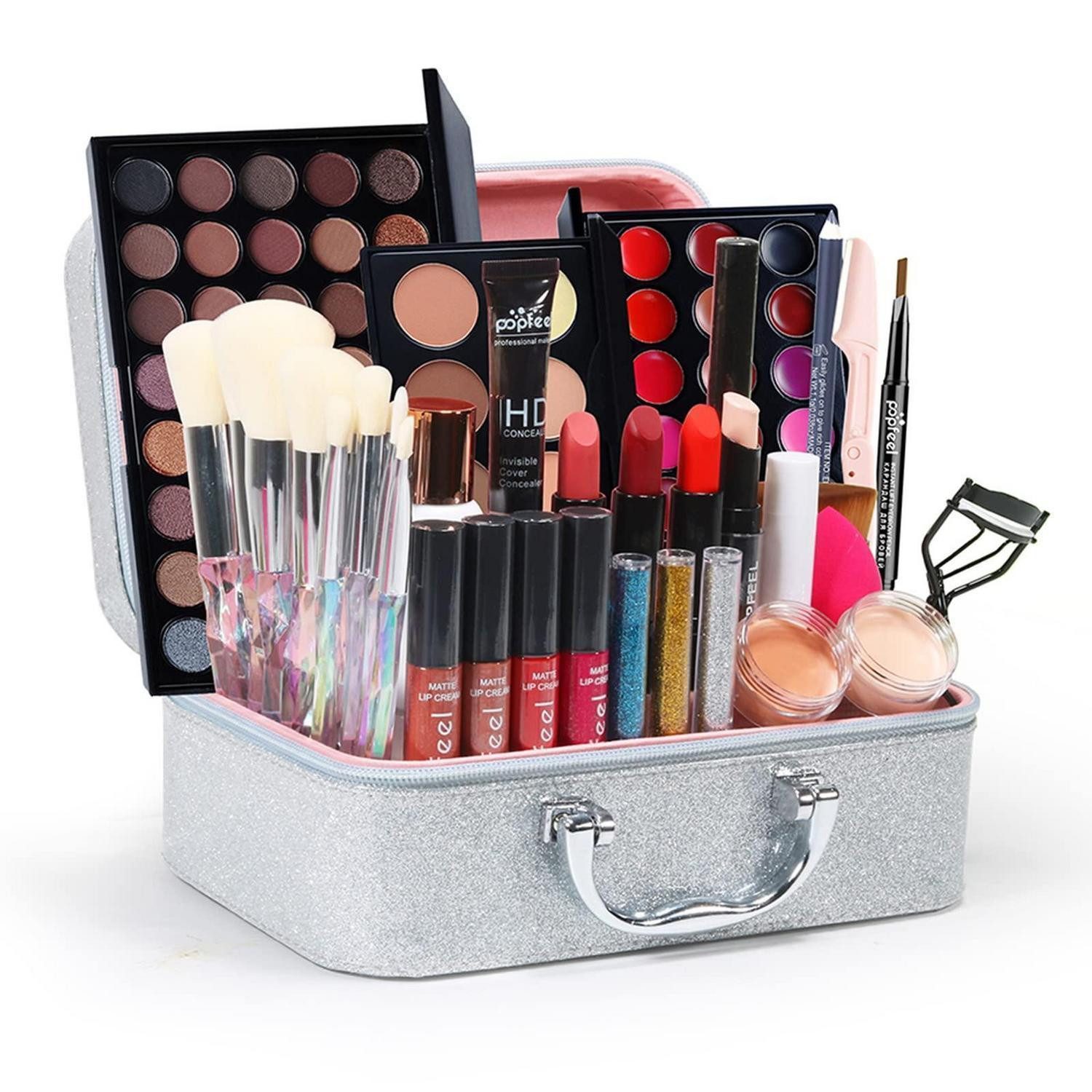 LuxusKollektion Schmink-Set Schmink Geschenkset Komplettkit Lidschatten Lippenstift