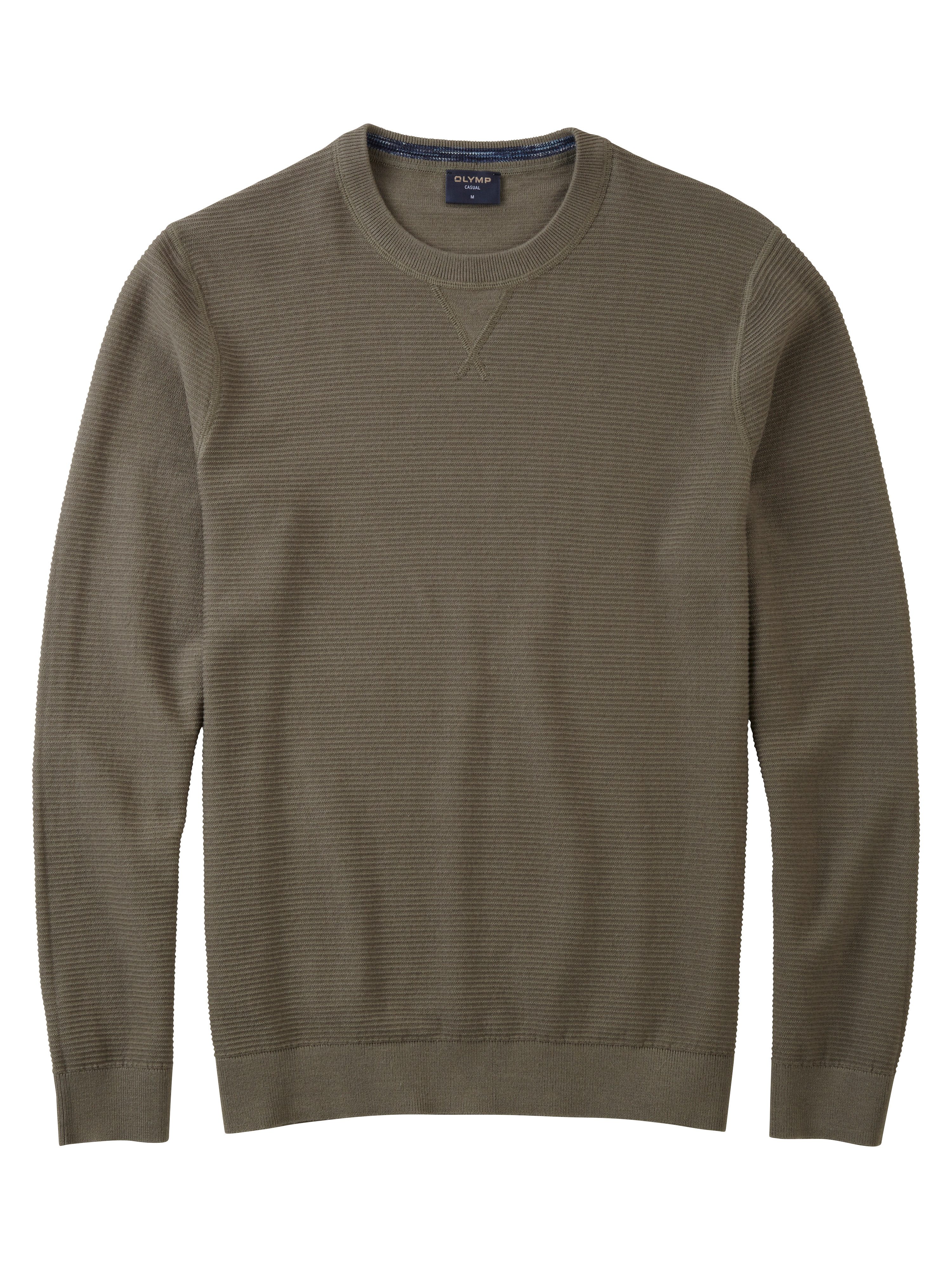 OLYMP Rundhalspullover OLYMP Strick Casual mit modischem Strukturmuster günstig online kaufen