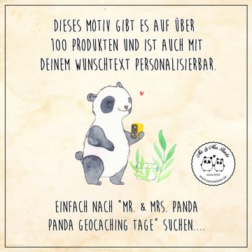 Mr. & Mrs. Panda Glas Panda Geocaching - Transparent - Geschenk, Sport, GPS Schnitzeljagd, Premium Glas, Edles Matt-Design