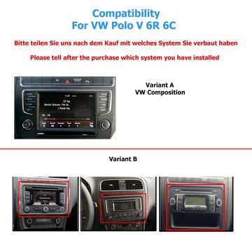 TAFFIO Für Volkswagen Polo V 6C 6R 9" Touch Android Autoradio GPS CarPlay Einbau-Navigationsgerät