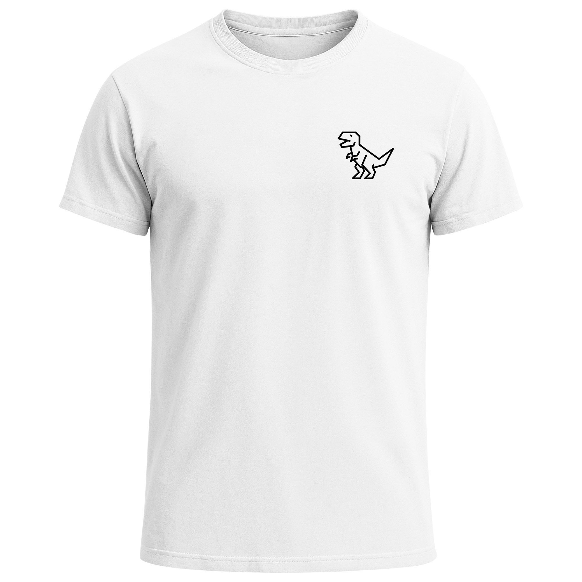 Neverless Print-Shirt Herren T-Shirt mit Dino Print – Lustiges T-Rex Logo auf der Brust – mit Print