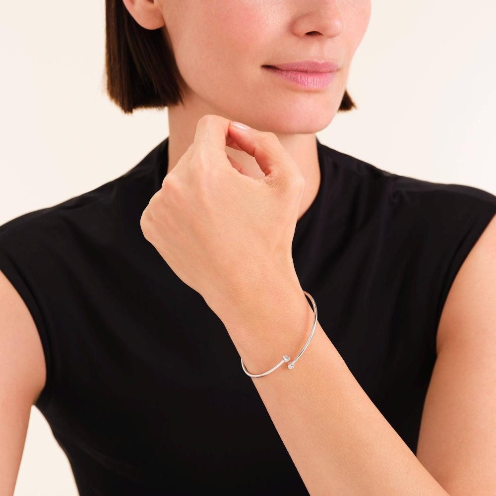 ROSEFIELD Armreif ROSEFIELD Armreifen Double Crystal Silber günstig online kaufen