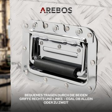 Arebos Transportbehälter Aluminium Werkzeugbox mit Schloss, Deichselbox, 40 Liter, (stk)