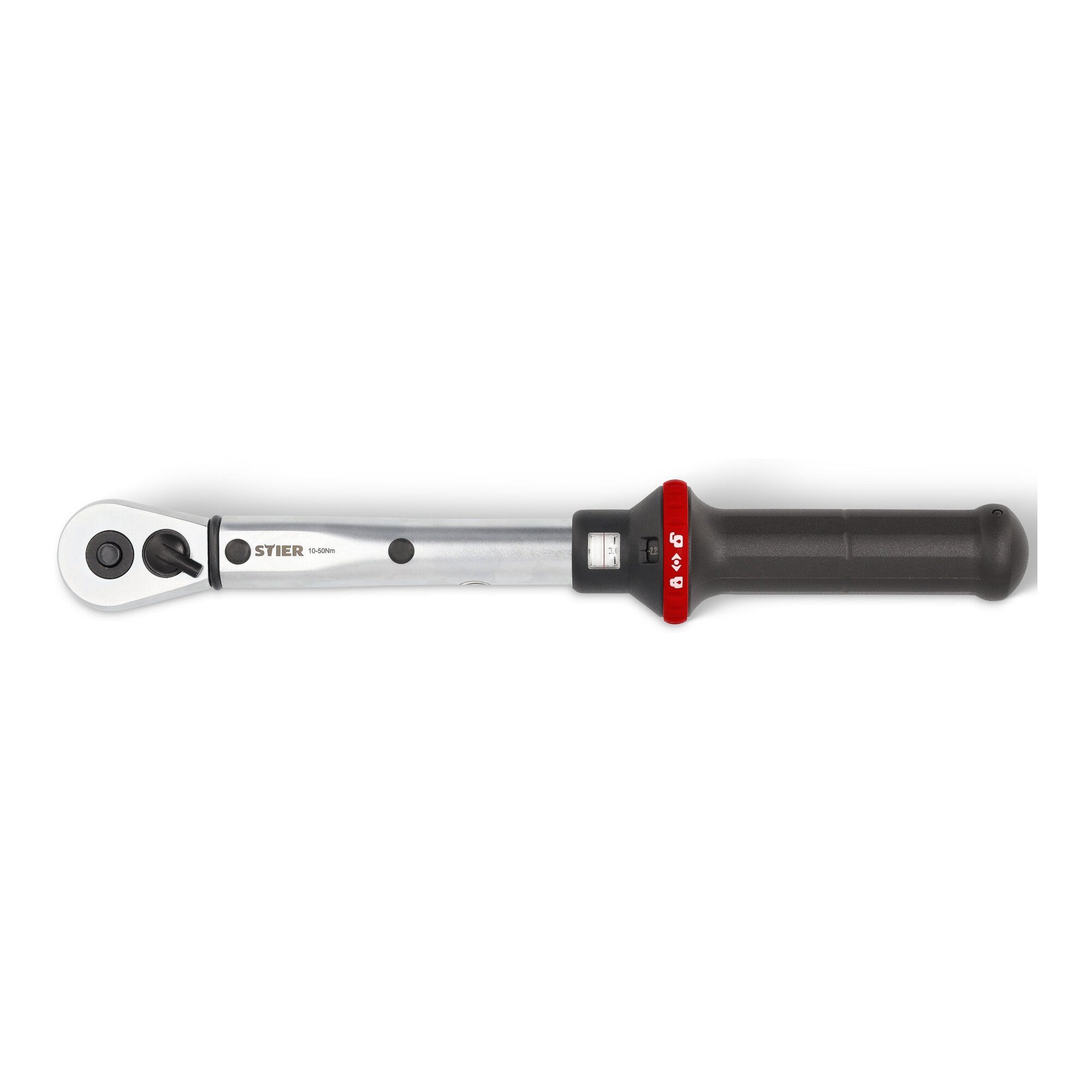 Stier Drehmomentschlüssel STIER Drehmomentschlüssel mit Umschaltknarre 1/2'' Aufnahme 10-50 Nm