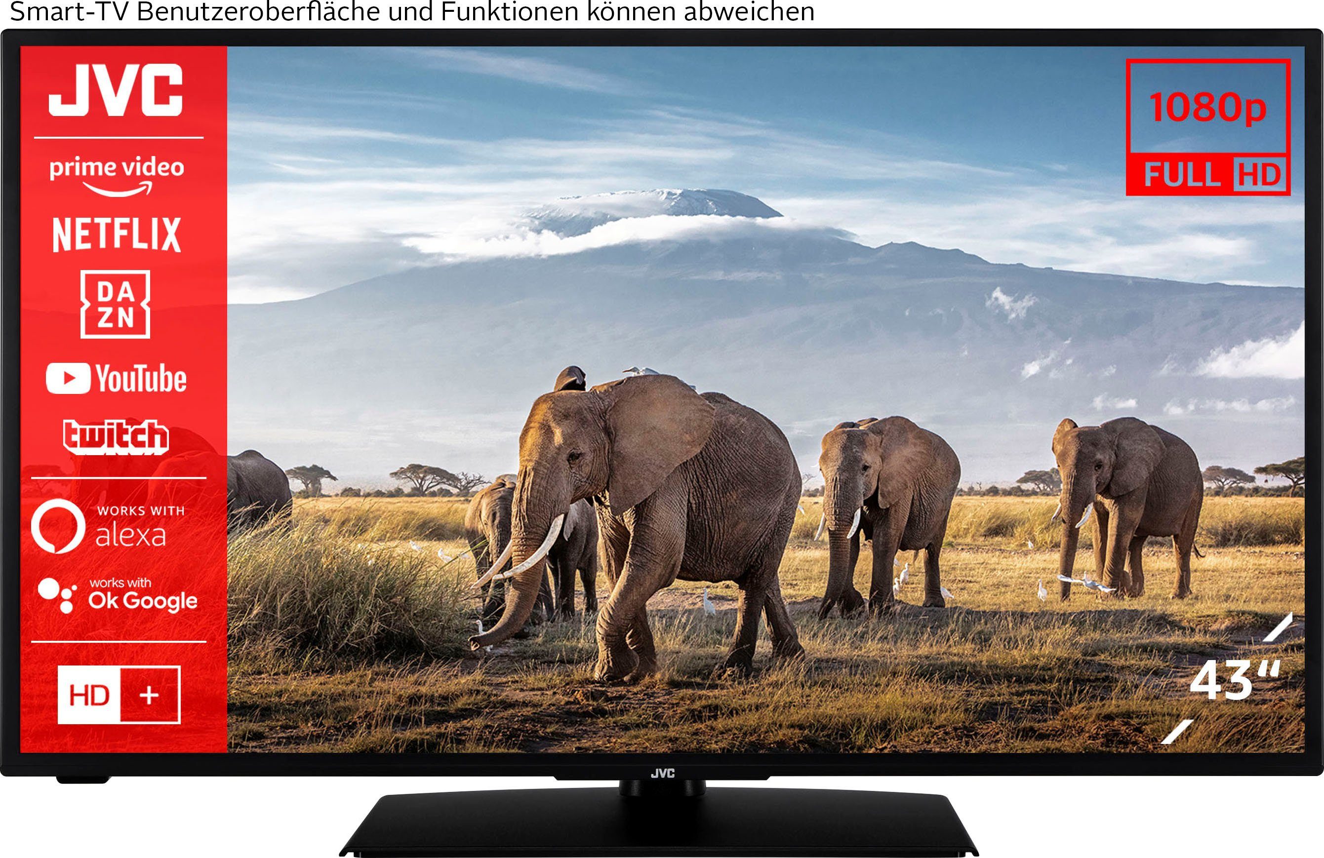 [Super günstig ☆ Auf 8 Tage begrenzt] JVC LT-43VF5156 LED-Fernseher (108 cm/43 Full Smart-TV) Zoll, HD