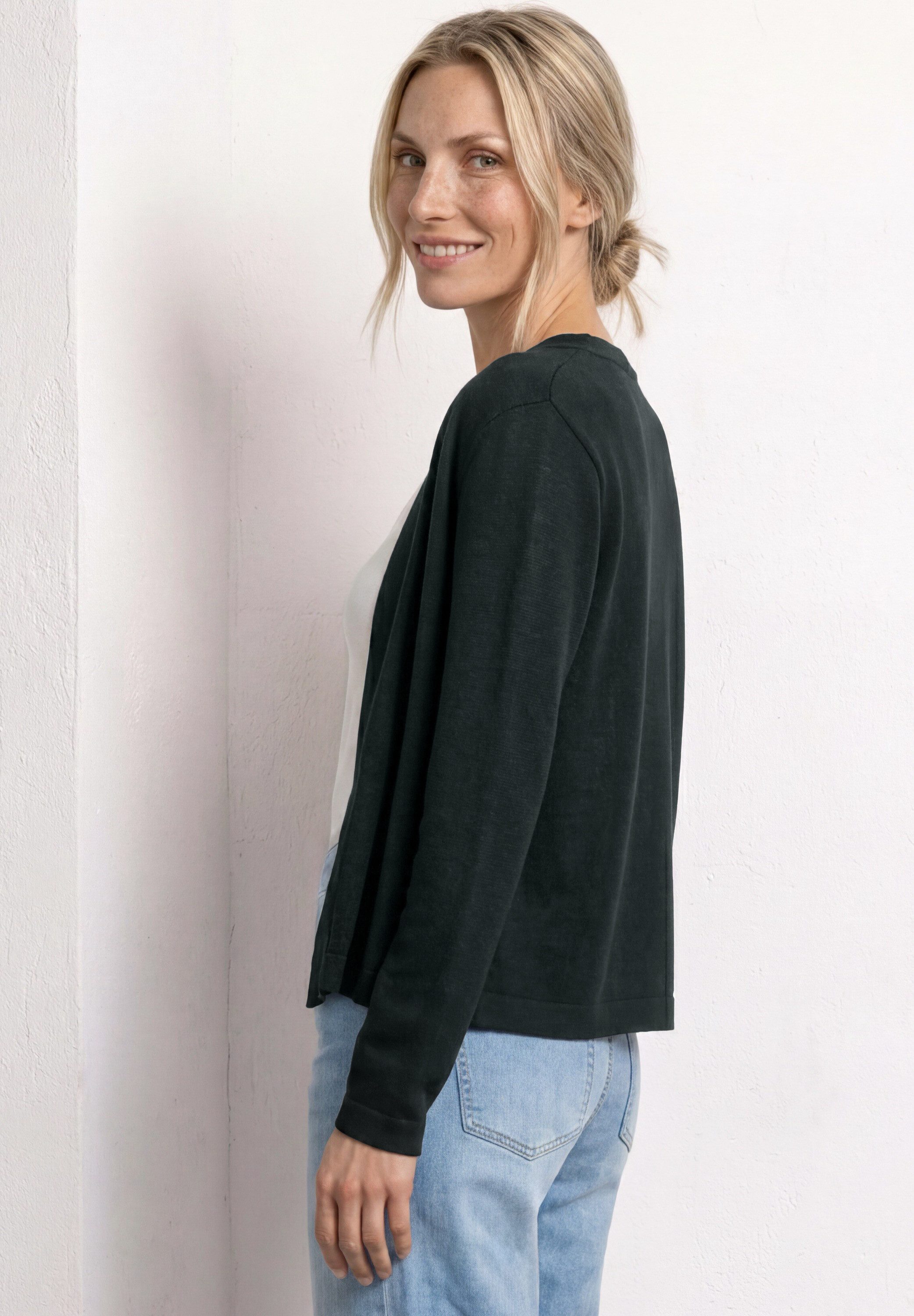 STREET ONE Shirtjacke Style Nette unifarben, offen zu tragen, in Strick-Optik