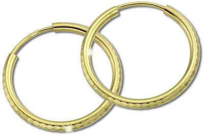GoldDream Paar Creolen GoldDream Gold Ohrring Creolen 20mm (Creolen), Damen Creolen 333 Gelbgold - 8 Karat, Farbe: gold