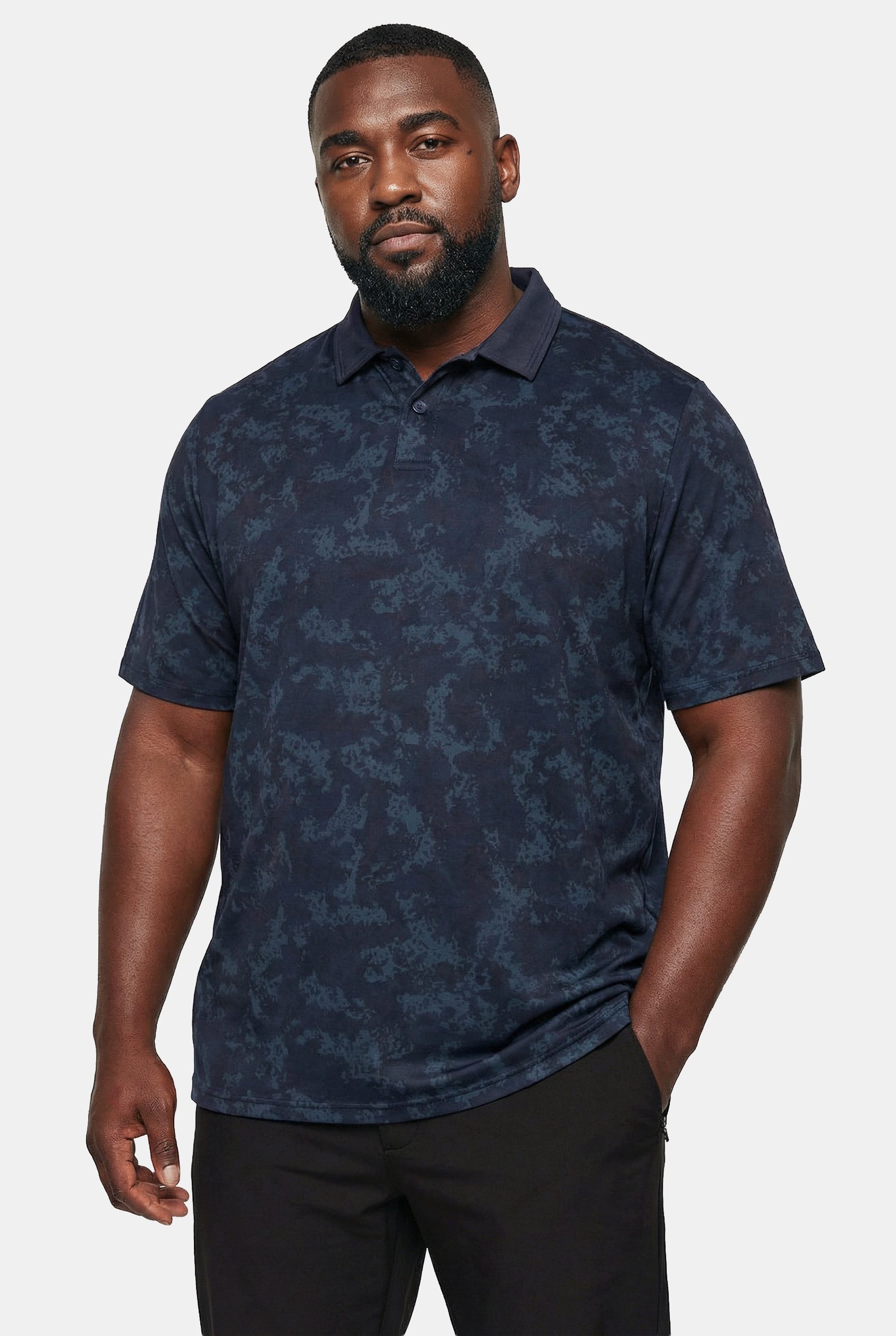 Poloshirt Poloshirt Golf Halbarm Alloverprint QuickDry