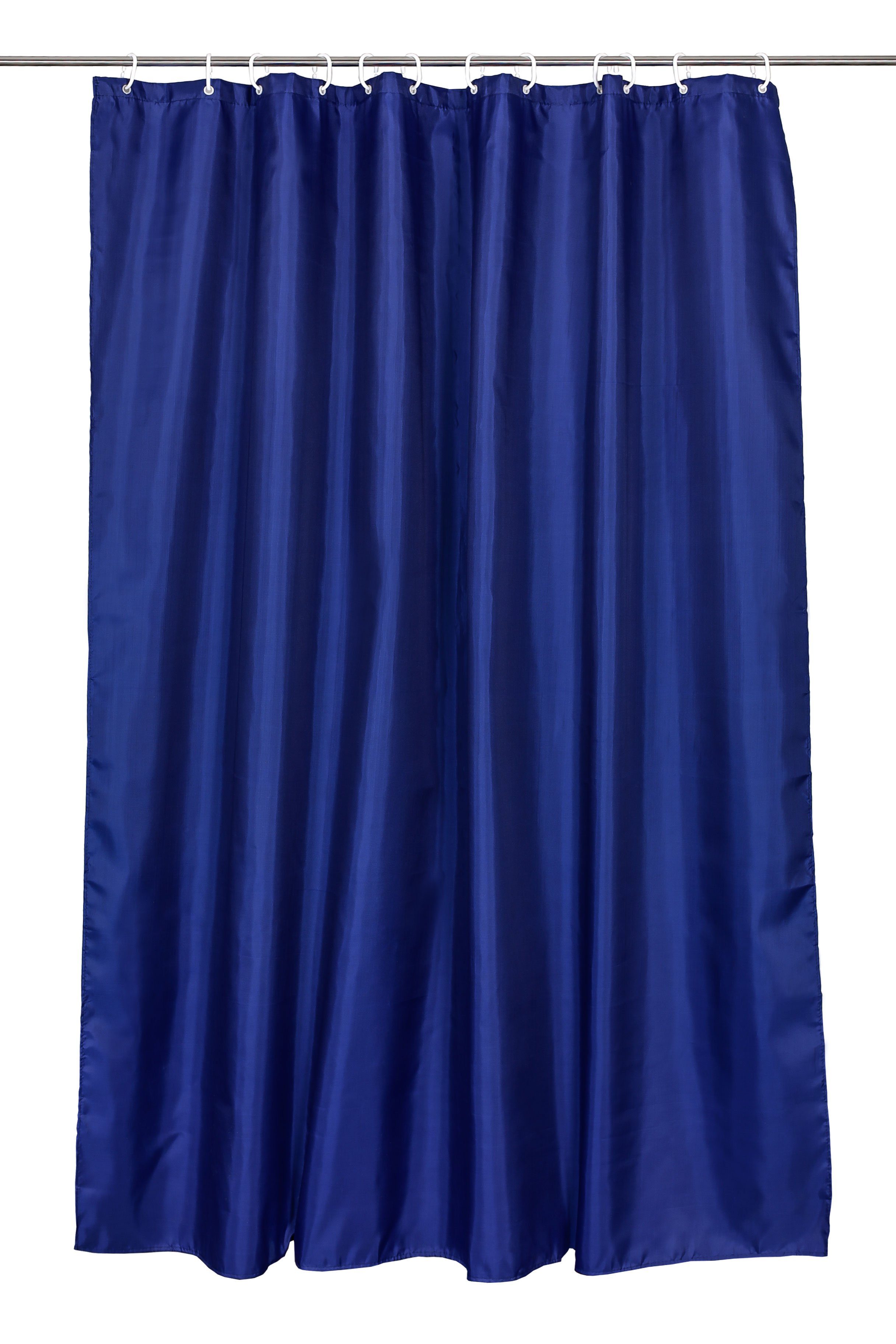 ZOLLNER Duschvorhang Breite 180 cm (Set), 100% Polyester, Anti-Schimmel-Eff günstig online kaufen