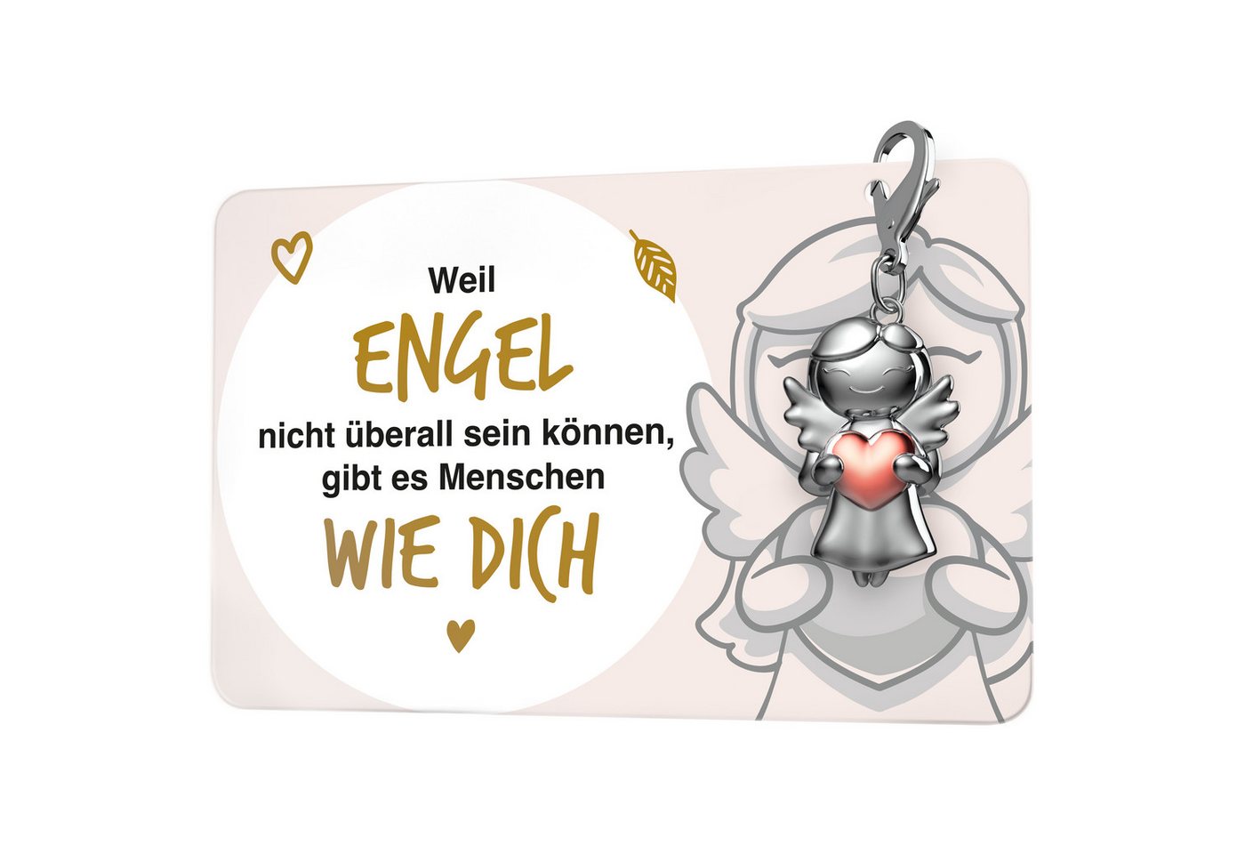 FABACH Schlüsselanhänger Schutzengel Star mit Herz & Geschenkkarte mit liebevoller Botschaft