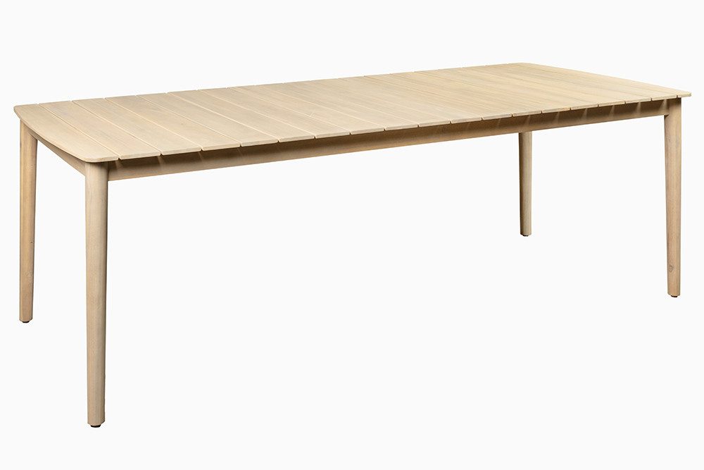 riess-ambiente Gartentisch KOPENHAGEN 220cm natur – Massivholz, wetterfest, Bootsform (Einzelartikel, 1-St), massiver Tisch aus Holz in Bootsform – ideal für den Außenbereich