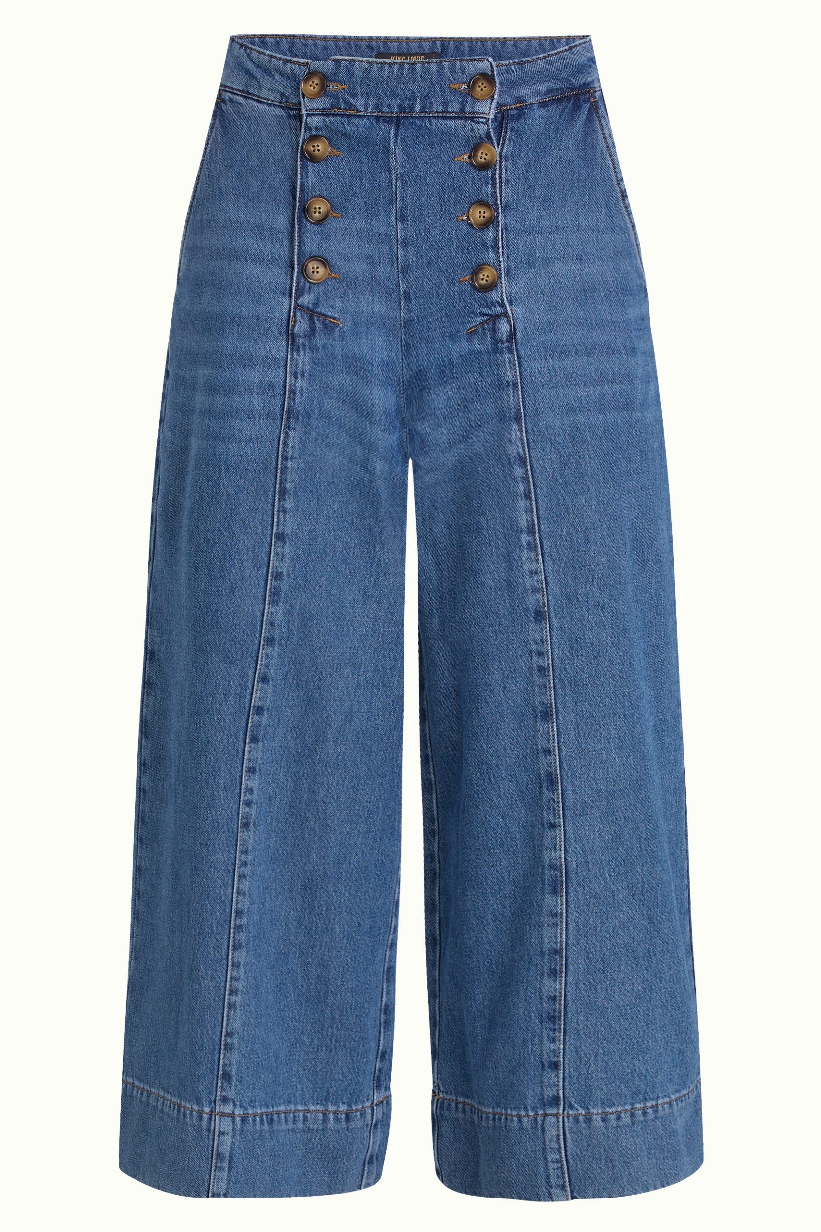 King Louie Weite Jeans Melody Sailor Culotte Stone Denim