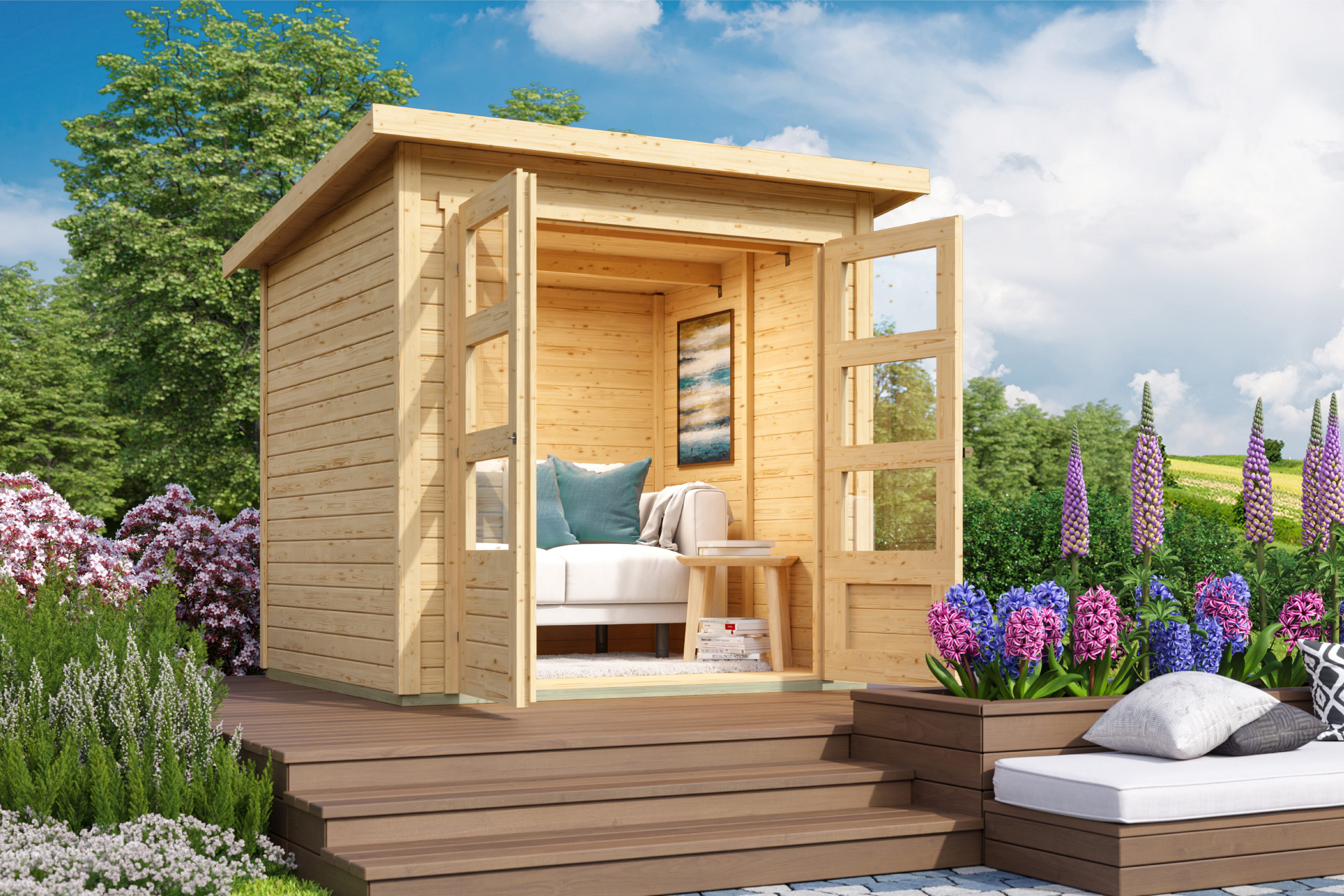 KONIFERA Gartenhaus Felix 2, BxT: 186x186 cm