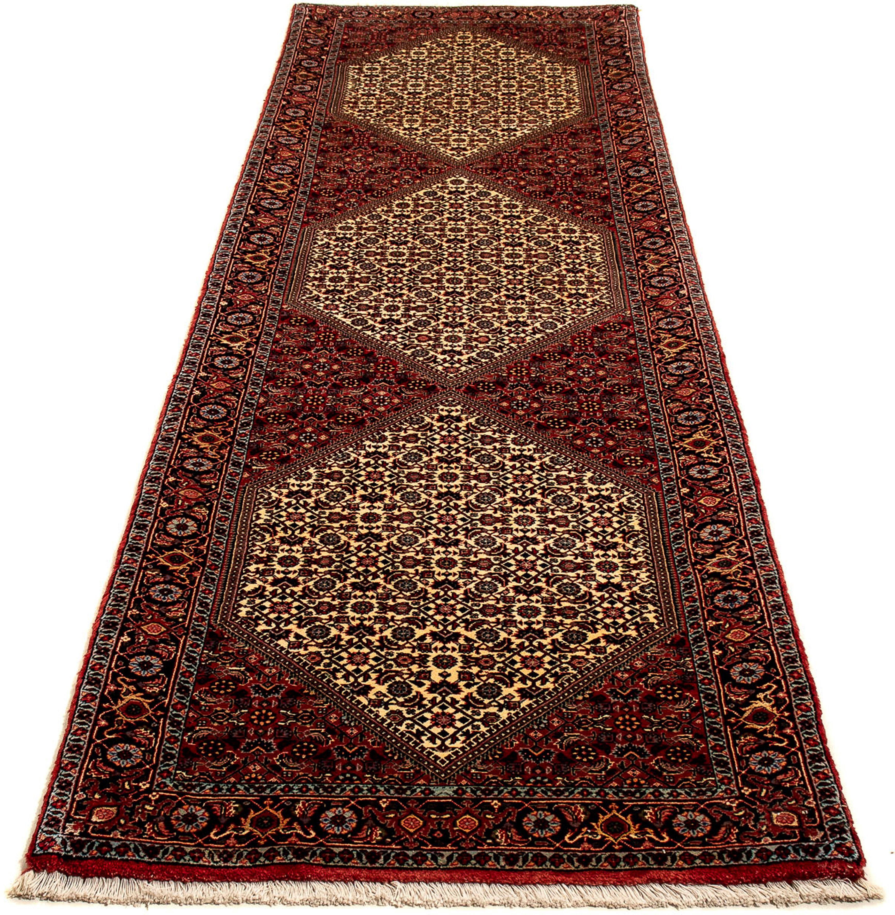 Orientteppich Perser - Bidjar - 300 x 84 cm - mehrfarbig, morgenland, rechteckig, Höhe: 15 mm, Wohnzimmer, Handgeknüpft, Einzelstück mit Zertifikat