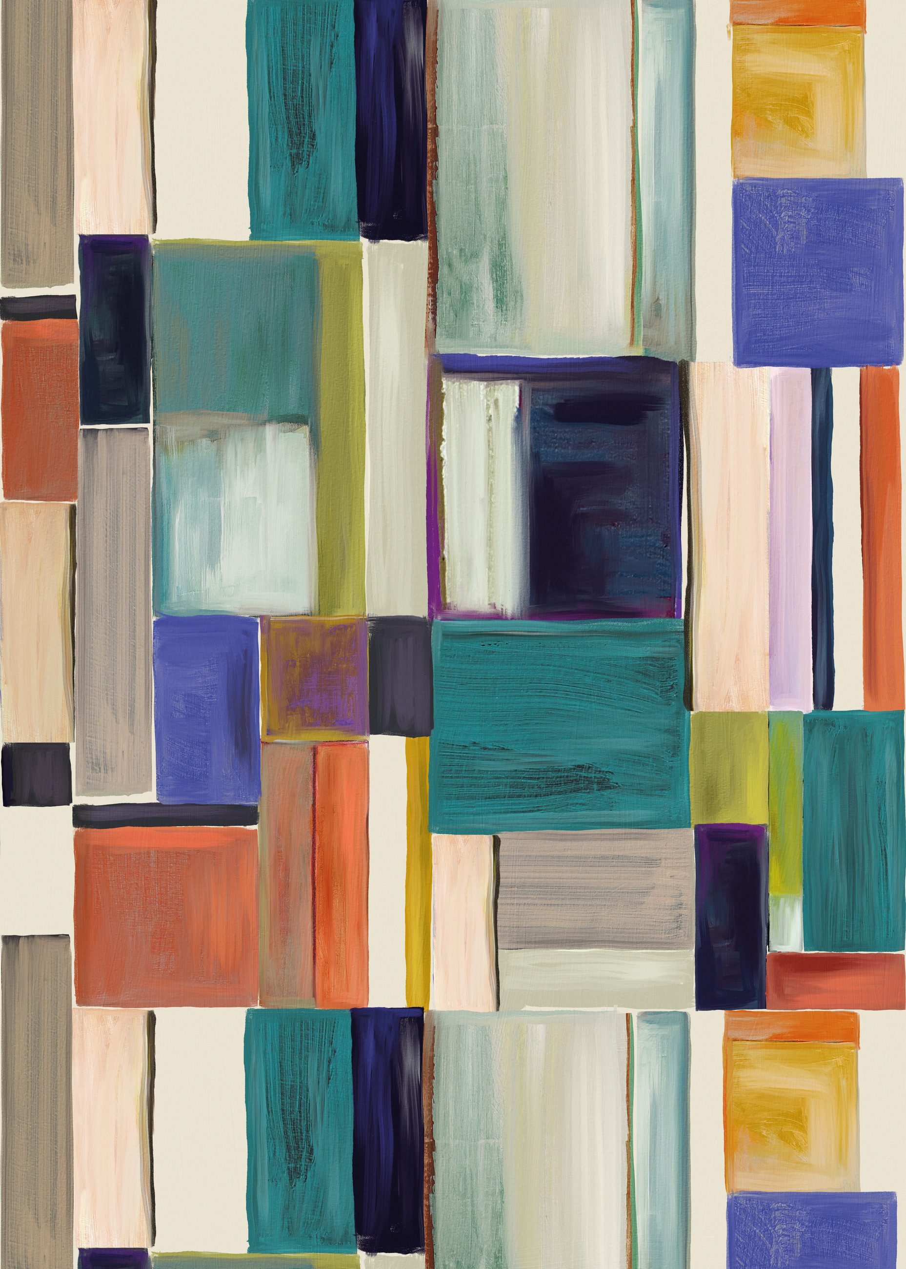 Fototapete Color Blocks in Grün, Roomblush - RB474