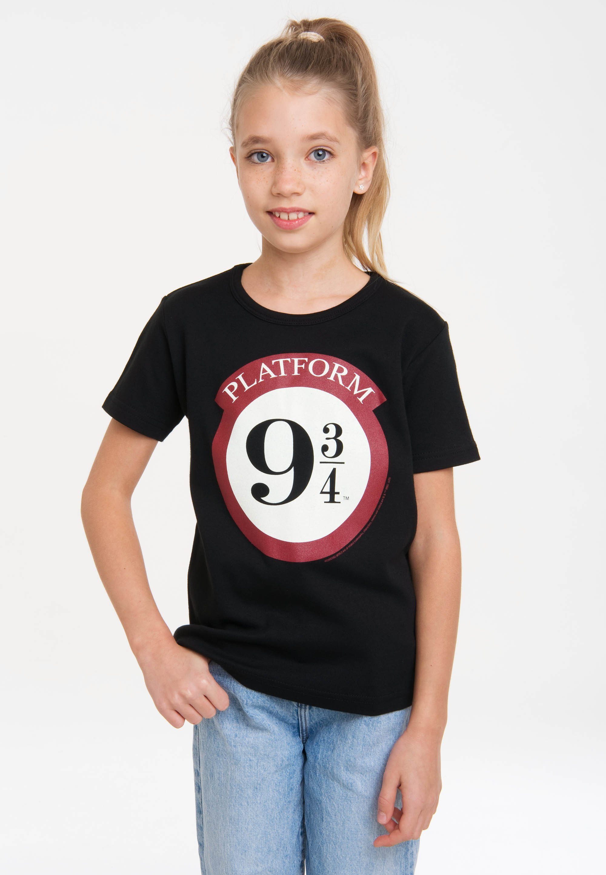 LOGOSHIRT T-Shirt Harry Potter - Platform 9 3/4 mit lizenziertem Originaldesign | T-Shirts