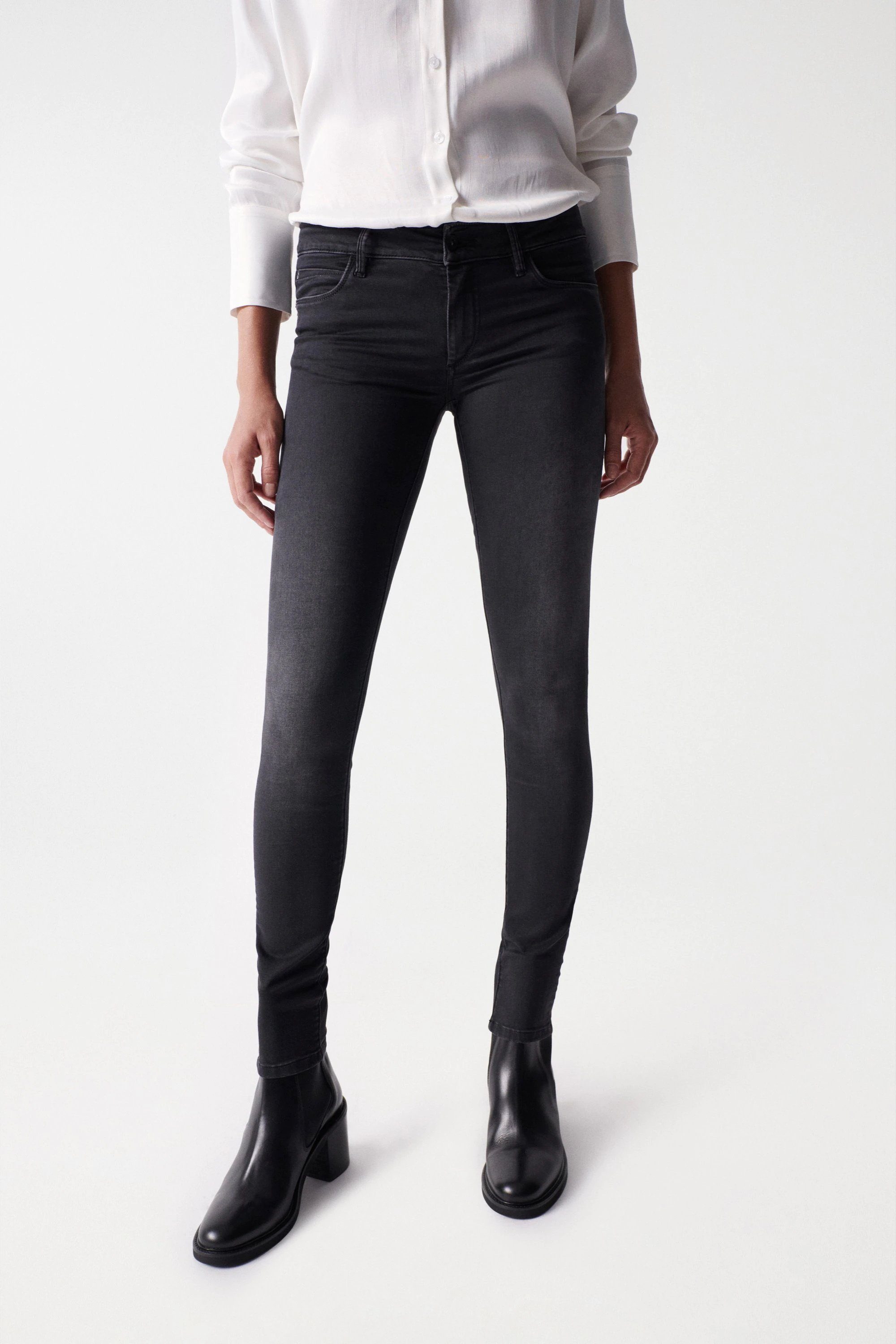 Salsa Stretch-Jeans SALSA JEANS WONDER PUSH UP SKINNY soft black 126845.0000 - 15YEARS