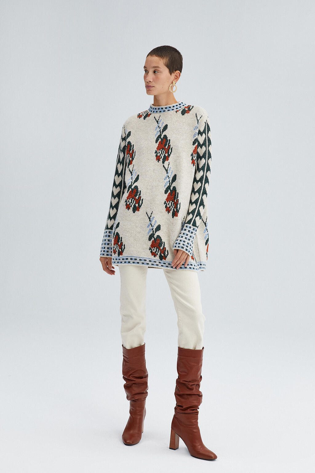 touche prive Sweatshirt PULLOVER MIT BLUMENMUSTER günstig online kaufen