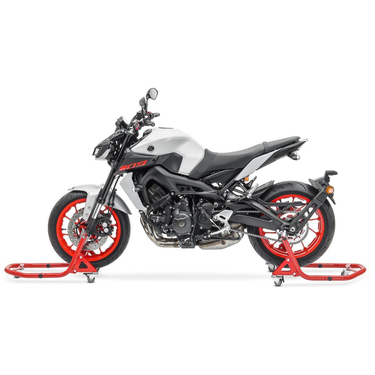 ConStands Motorradheber Montageständer vorne Rangierhilfe Motorradständer # XB2 rot