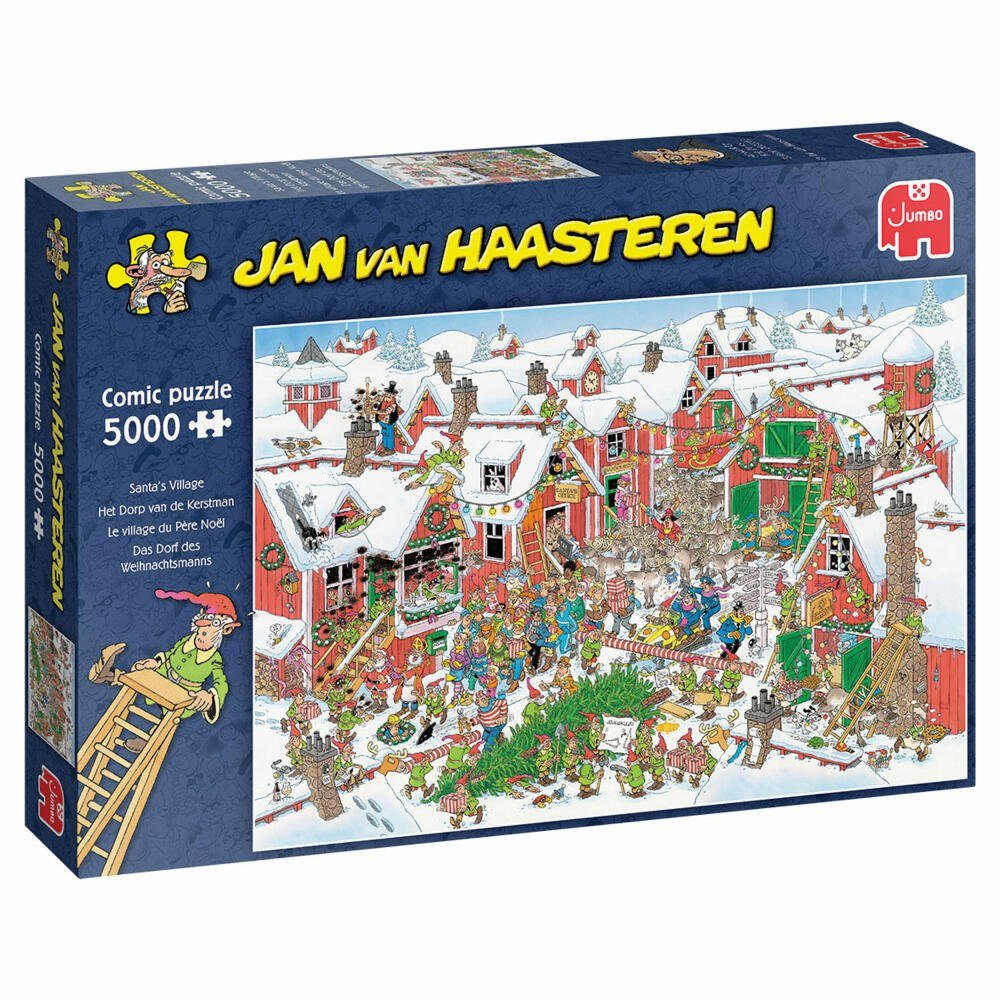 Jumbo Spiele 500 Jan van 5000 - Puzzleteile Santas Haasteren Village Teile, Puzzle