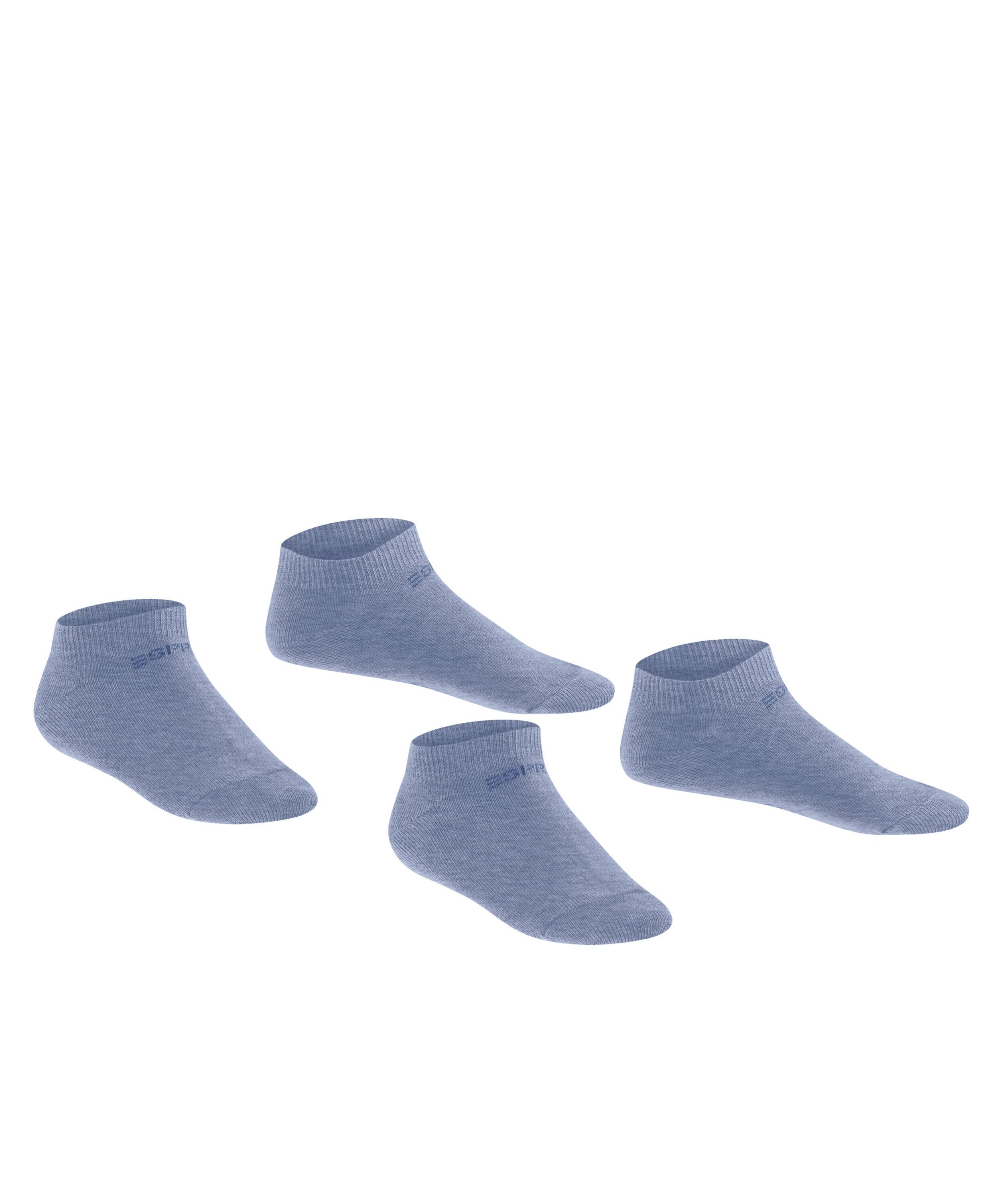 Esprit Sneakersocken Foot Logo aus 2-Pack Baumwollmix jeans (6458) (2-Paar) weichem